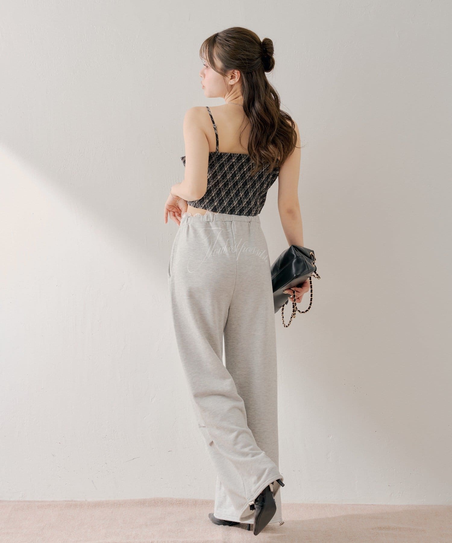 Chico(チコ) 【セットアップ対応】バックロゴルーズスウェットパンツ