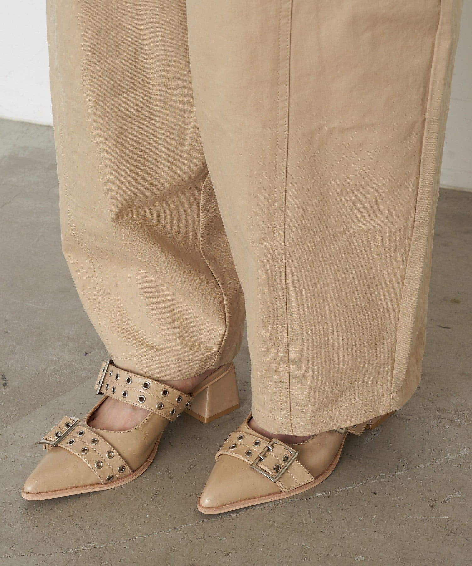 RAY CASSIN(レイカズン) デザインベルト付カーゴパンツ