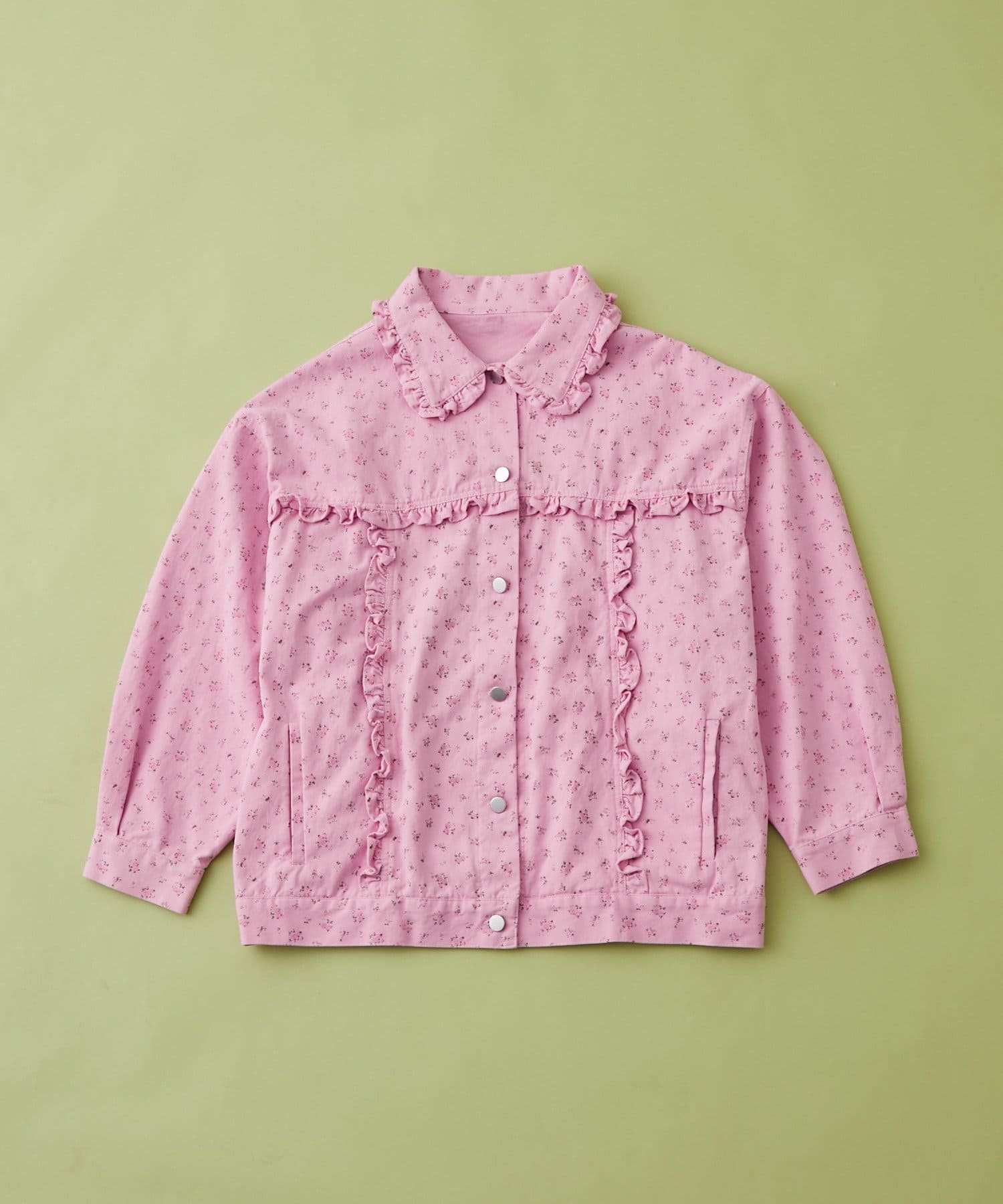 w closet(ダブルクローゼット) 【2月12日予約受付開始！あみこ企画第4弾♪】Am花柄フリルジャケット