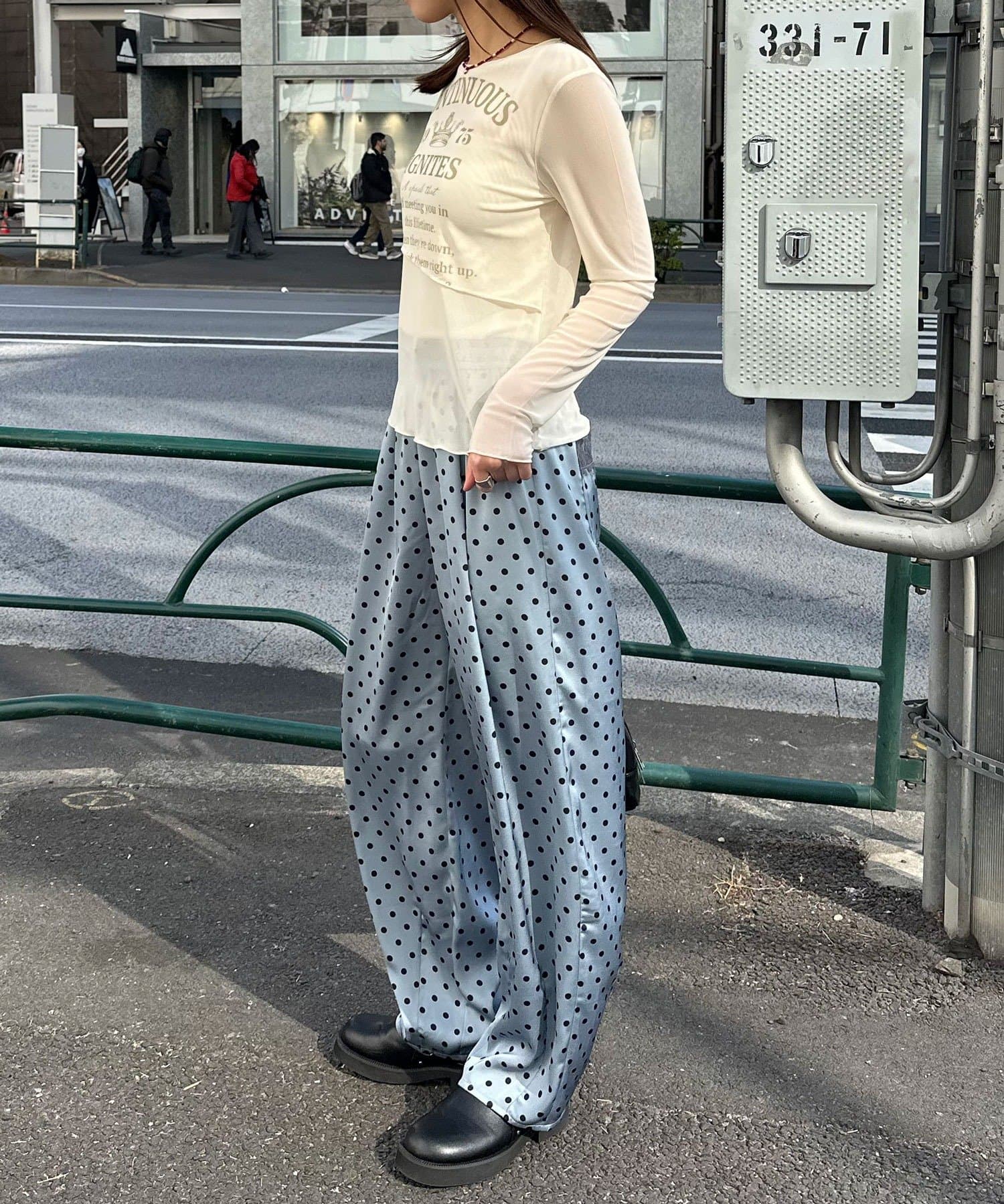 CIAOPANIC(チャオパニック) レイヤードデザインメッシュロゴトップス