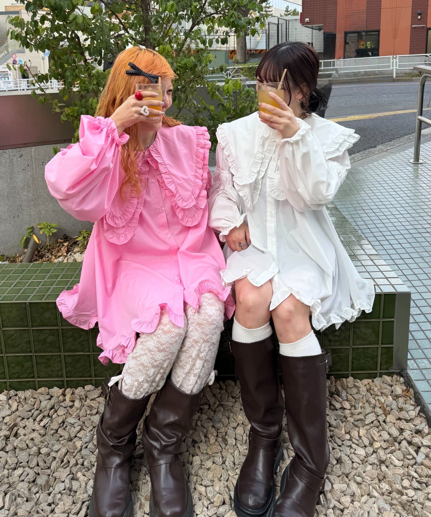 w closet(ダブルクローゼット) 【2月12日予約受付開始！あみこ企画第4弾♪】Amふりふりミニワンピース