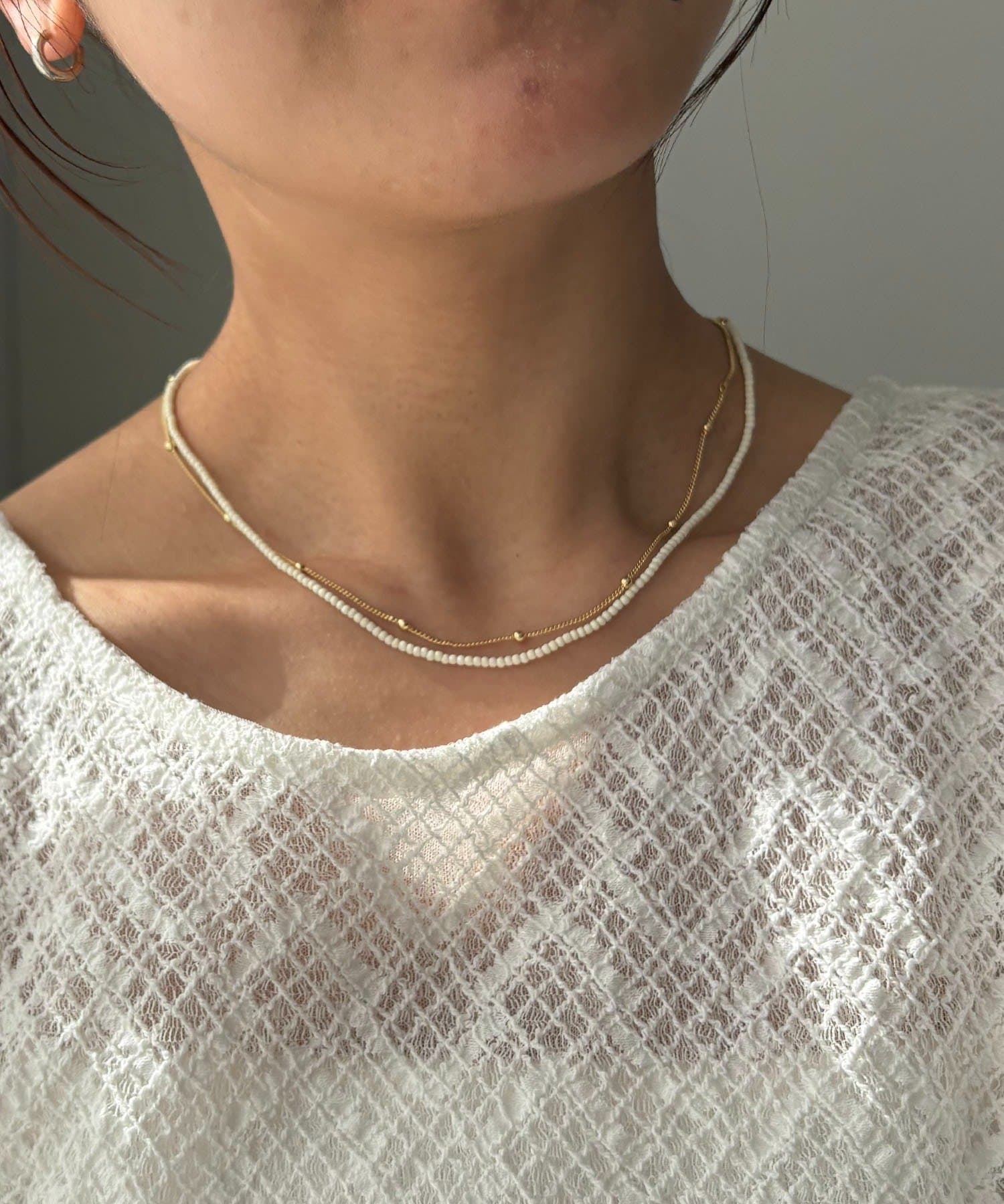 CAPRICIEUX LE'MAGE(カプリシュレマージュ) 〈GOLDY/ゴールディ〉ビーズチェーンSETネックレス