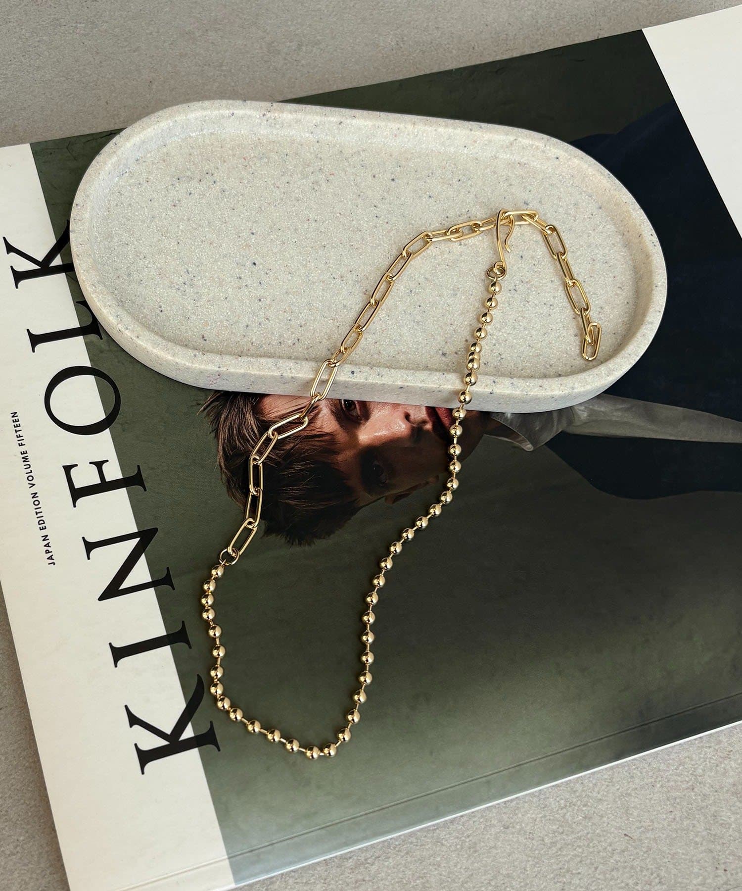 CAPRICIEUX LE'MAGE(カプリシュレマージュ) 〈GOLDY/ゴールディ〉ボールチェーンMIXネックレス