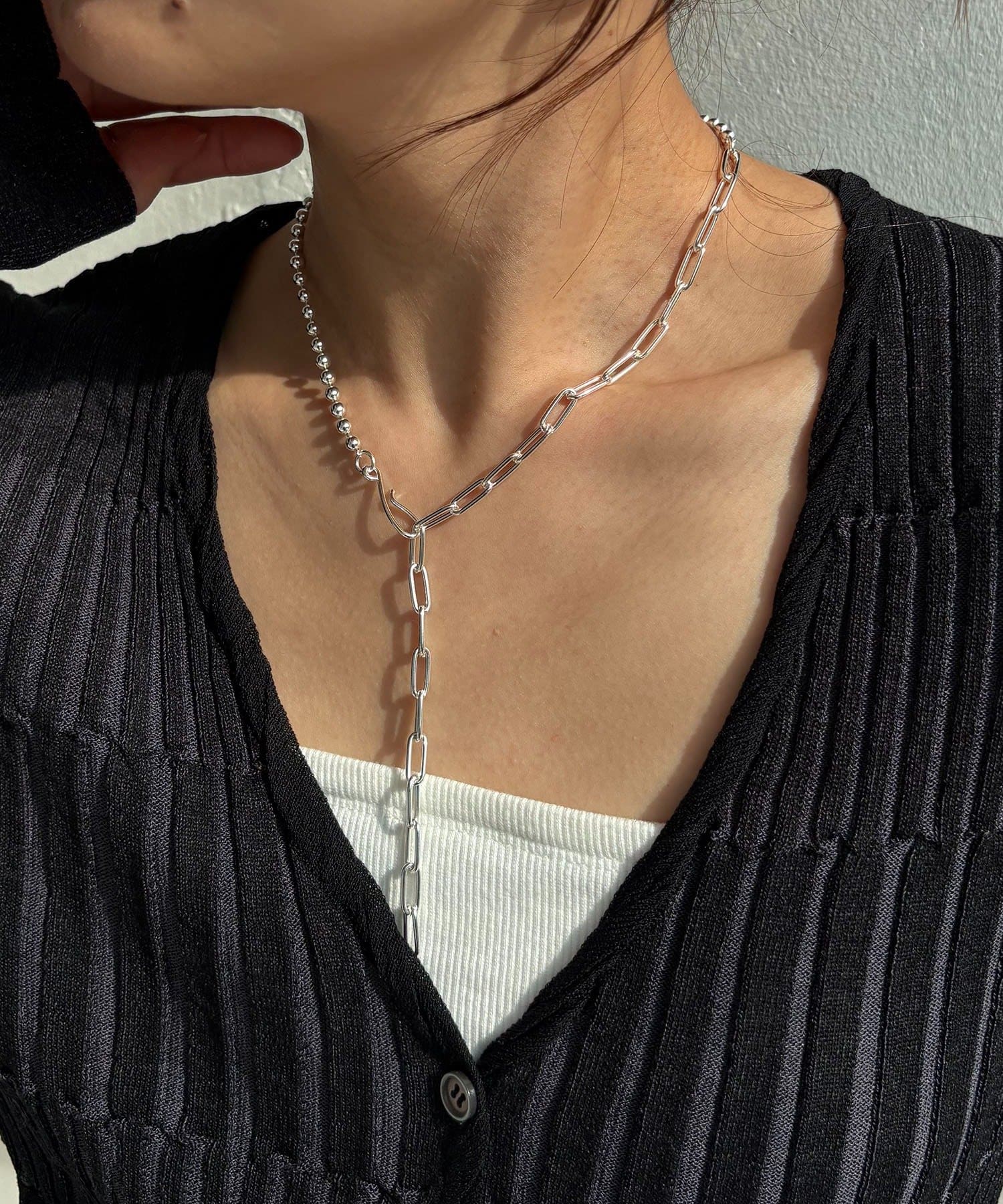 CAPRICIEUX LE'MAGE(カプリシュレマージュ) 〈GOLDY/ゴールディ〉ボールチェーンMIXネックレス