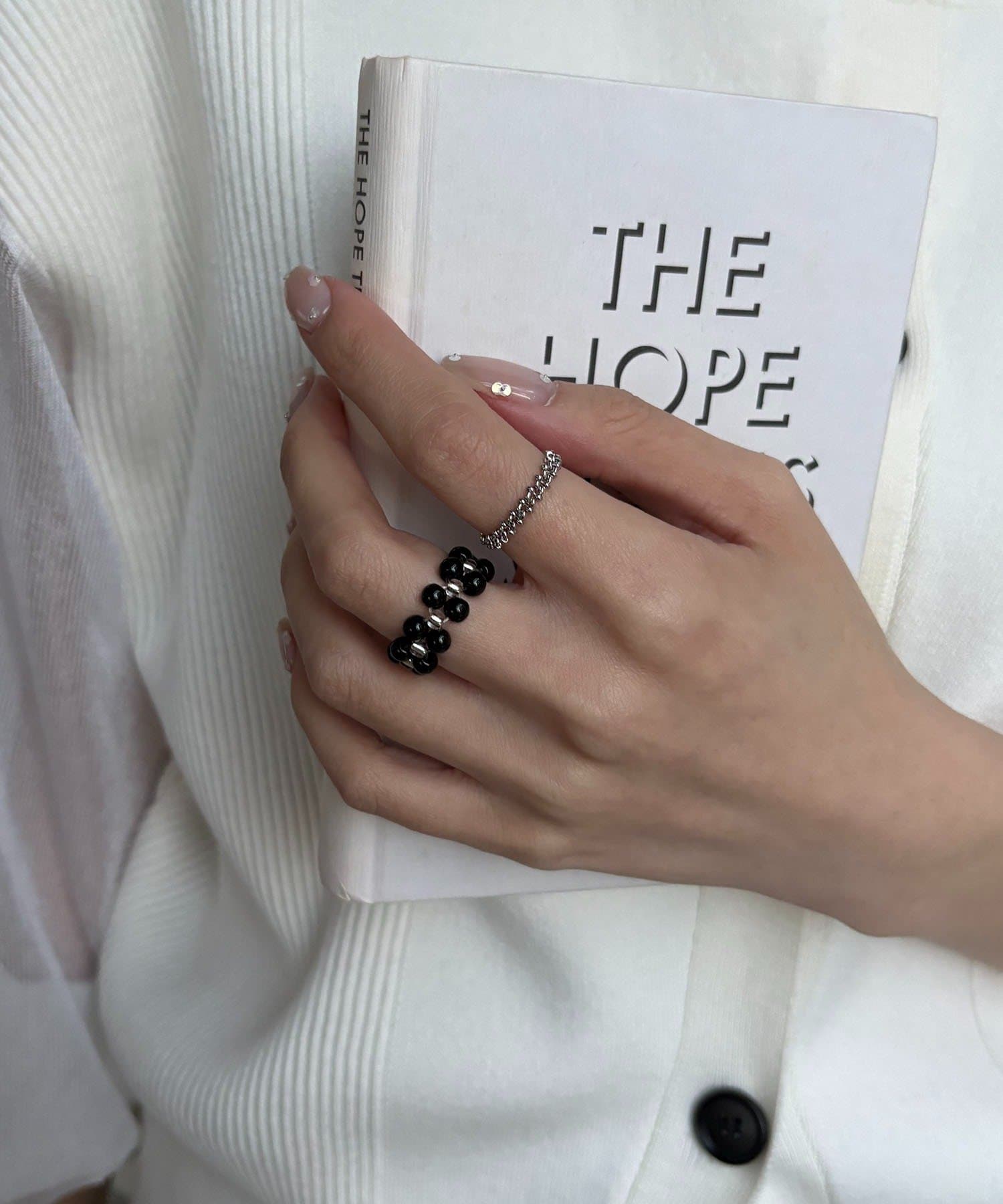 CAPRICIEUX LE'MAGE(カプリシュレマージュ) 〈GOLDY/ゴールディ〉ビーズチェーンSETリング