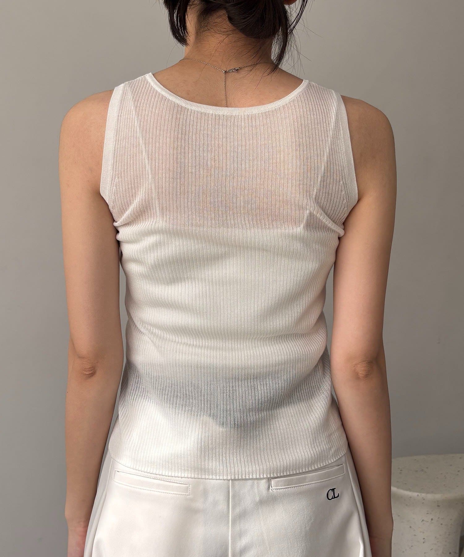 CAPRICIEUX LE'MAGE(カプリシュレマージュ) タンクSETアームラインカーディガン