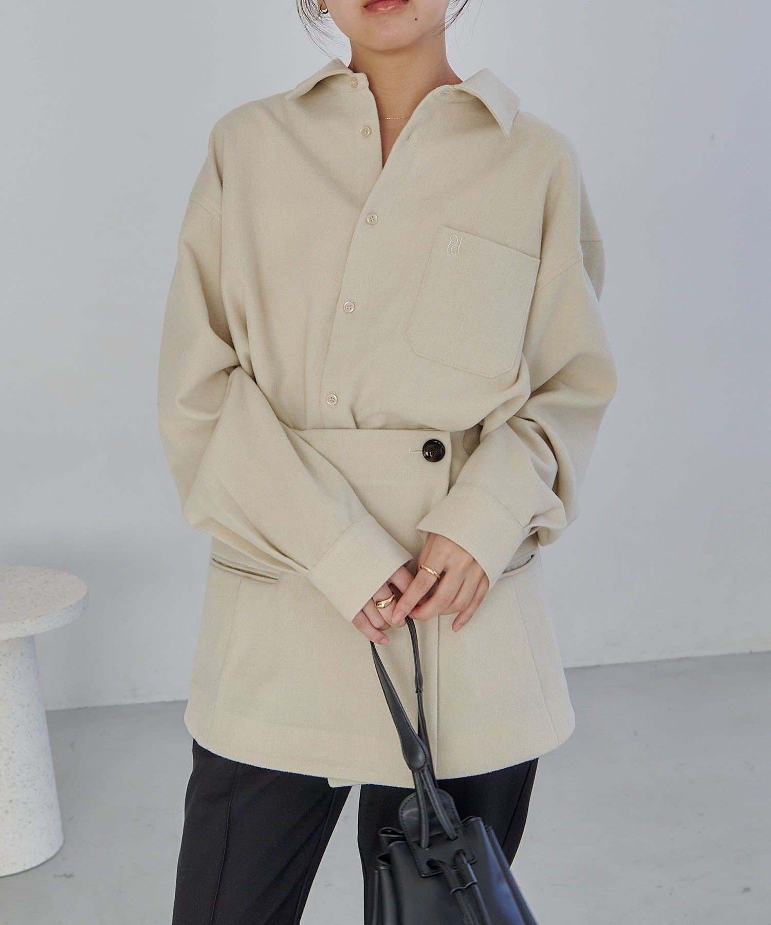 CAPRICIEUX LE'MAGE】ラップレイヤードシャツ | OUTLET(アウトレット