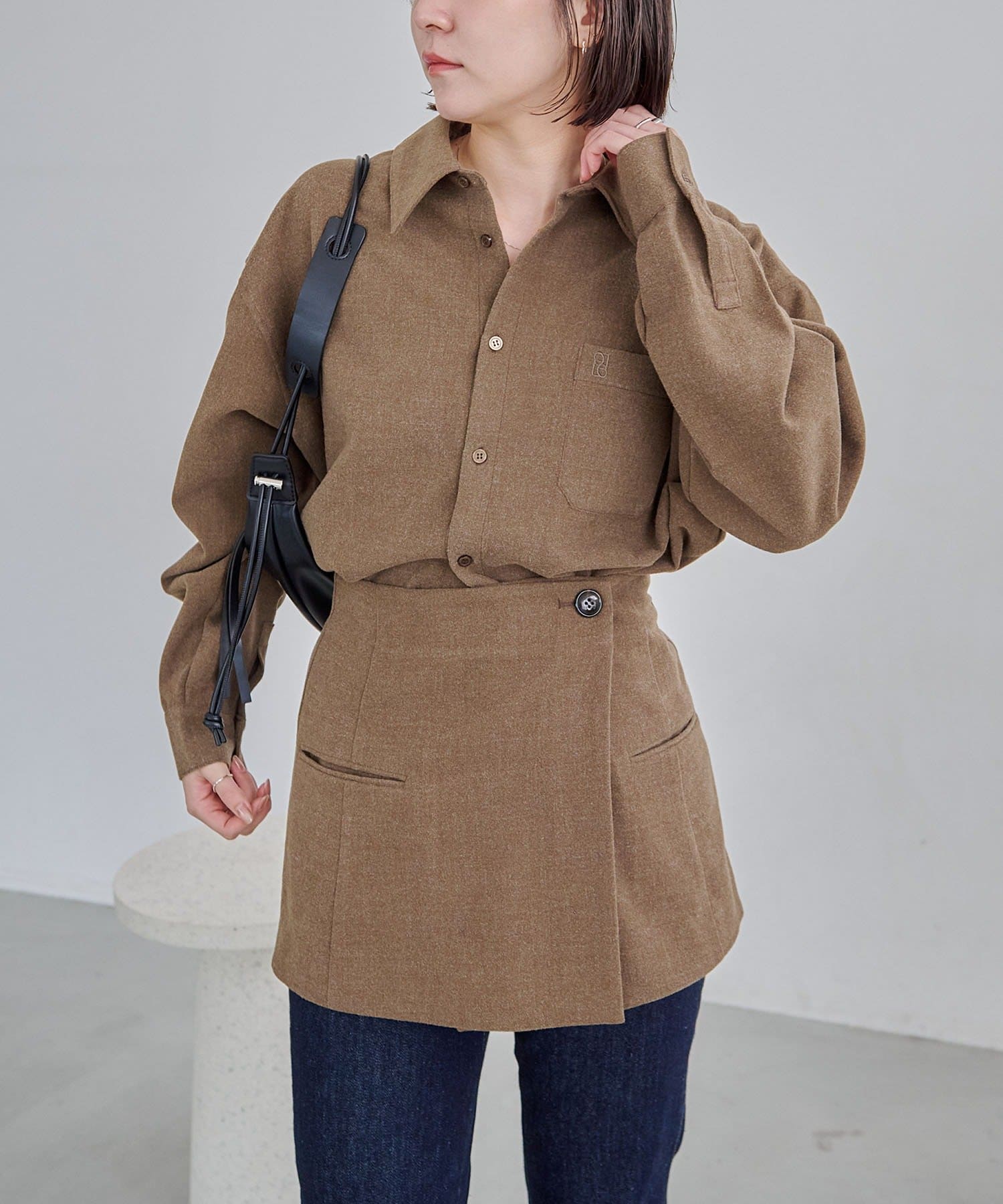 CAPRICIEUX LE'MAGE】ラップレイヤードシャツ | OUTLET(アウトレット