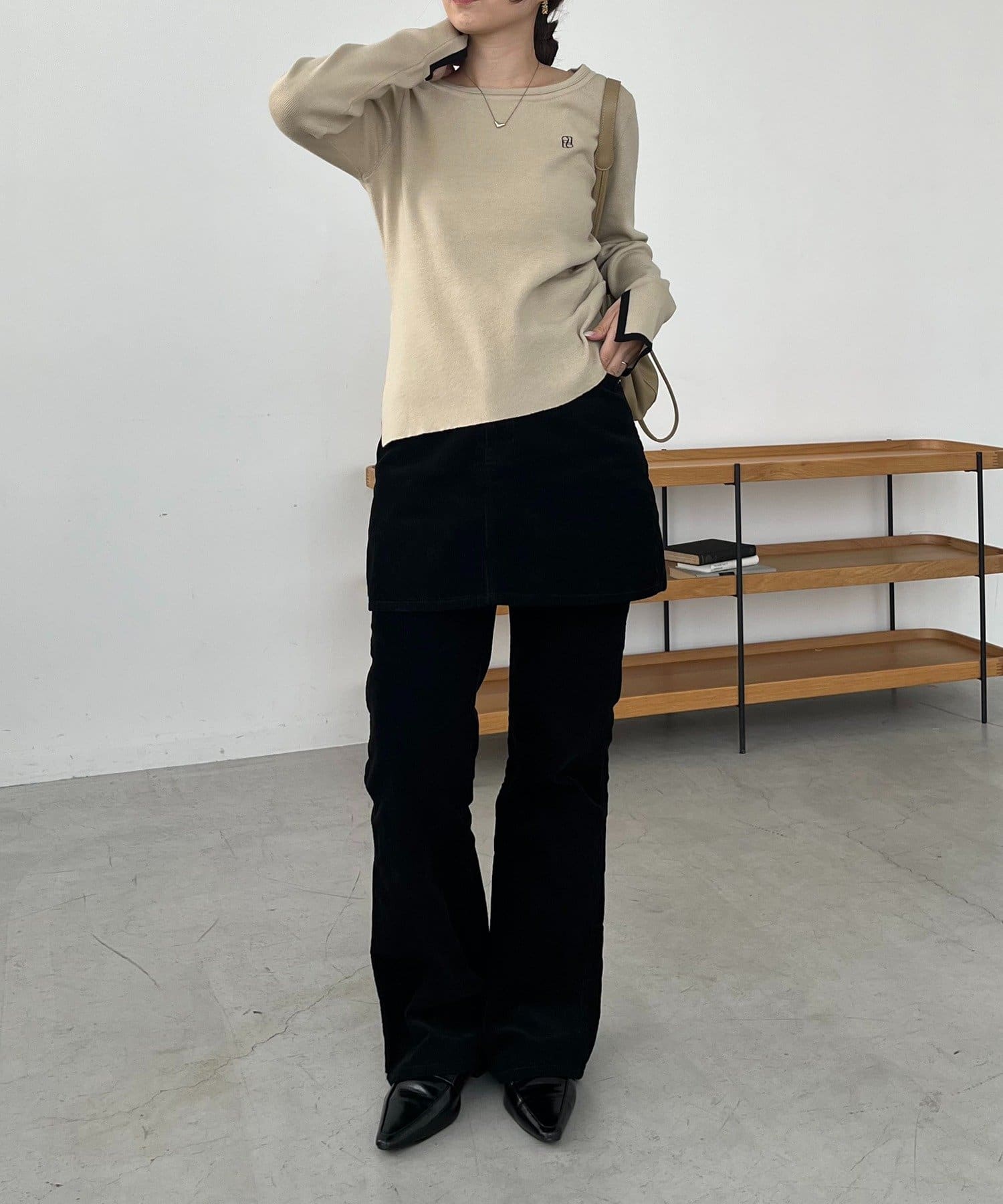 OUTLET(アウトレット) 【CAPRICIEUX LE'MAGE】1ポイントバイカラーニット