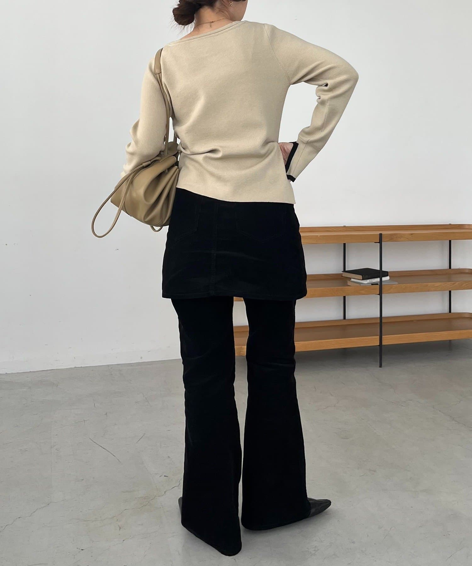 OUTLET(アウトレット) 【CAPRICIEUX LE'MAGE】1ポイントバイカラーニット