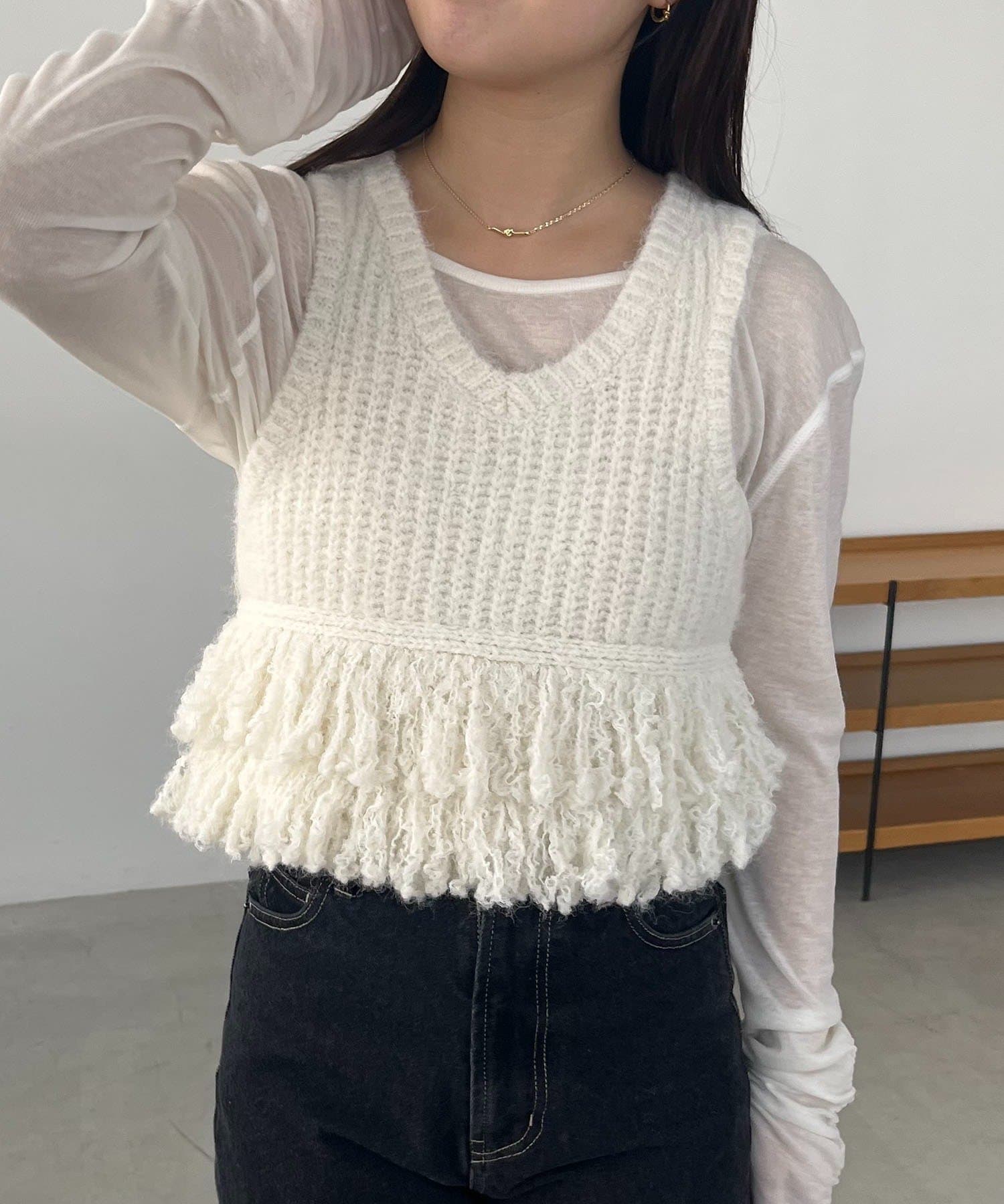 OUTLET(アウトレット) 【CAPRICIEUX LE'MAGE】チュールヤーンベスト