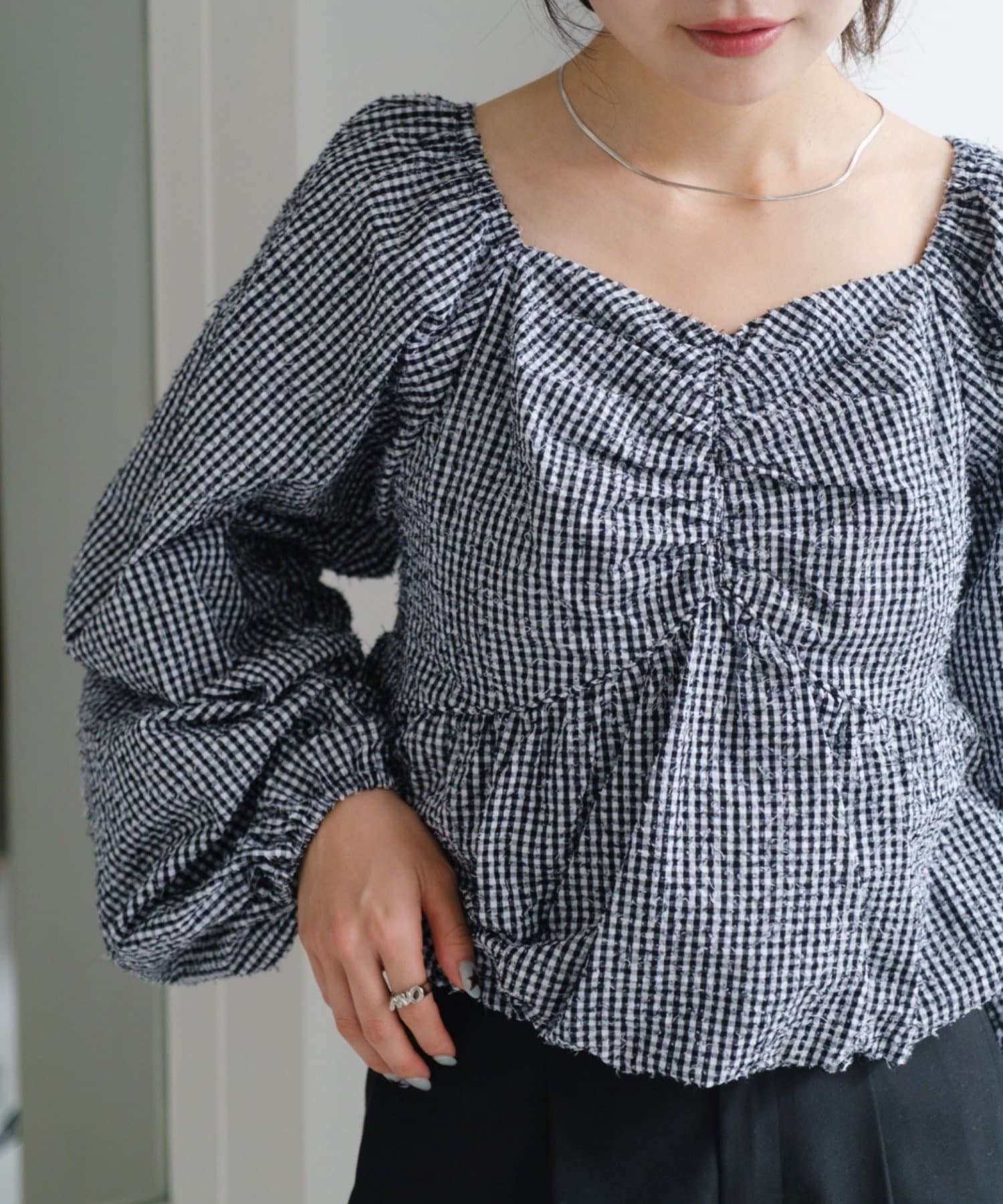 OUTLET(アウトレット) 【Kastane】ダメージループバルーンブラウス