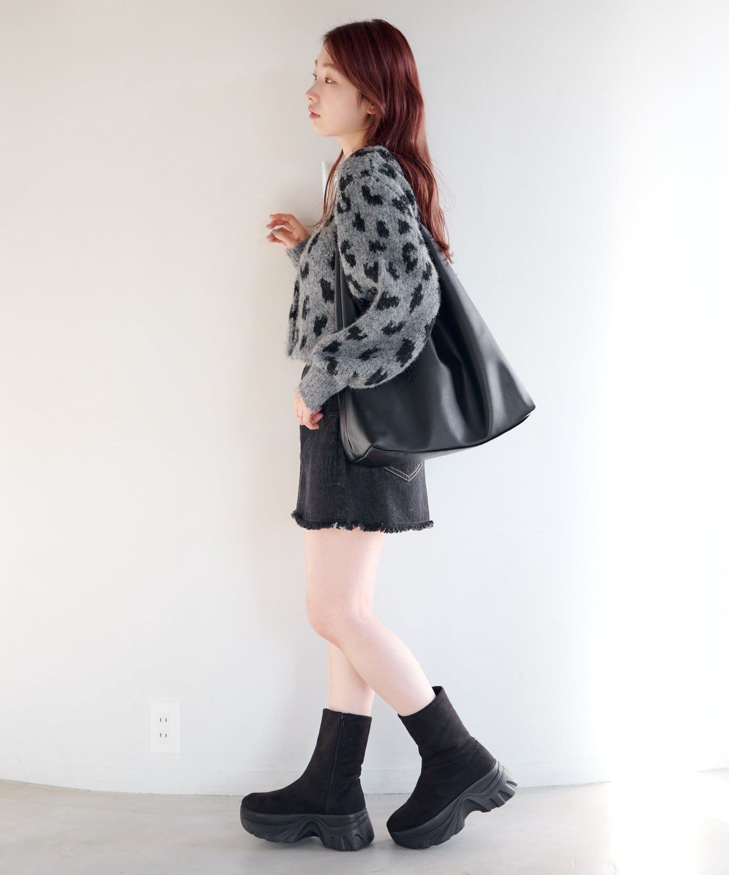 OUTLET(アウトレット) 【Kastane】アニマルニットカーディガン