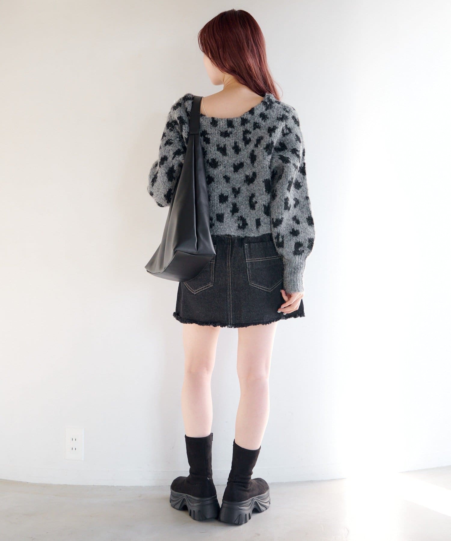 OUTLET(アウトレット) 【Kastane】アニマルニットカーディガン