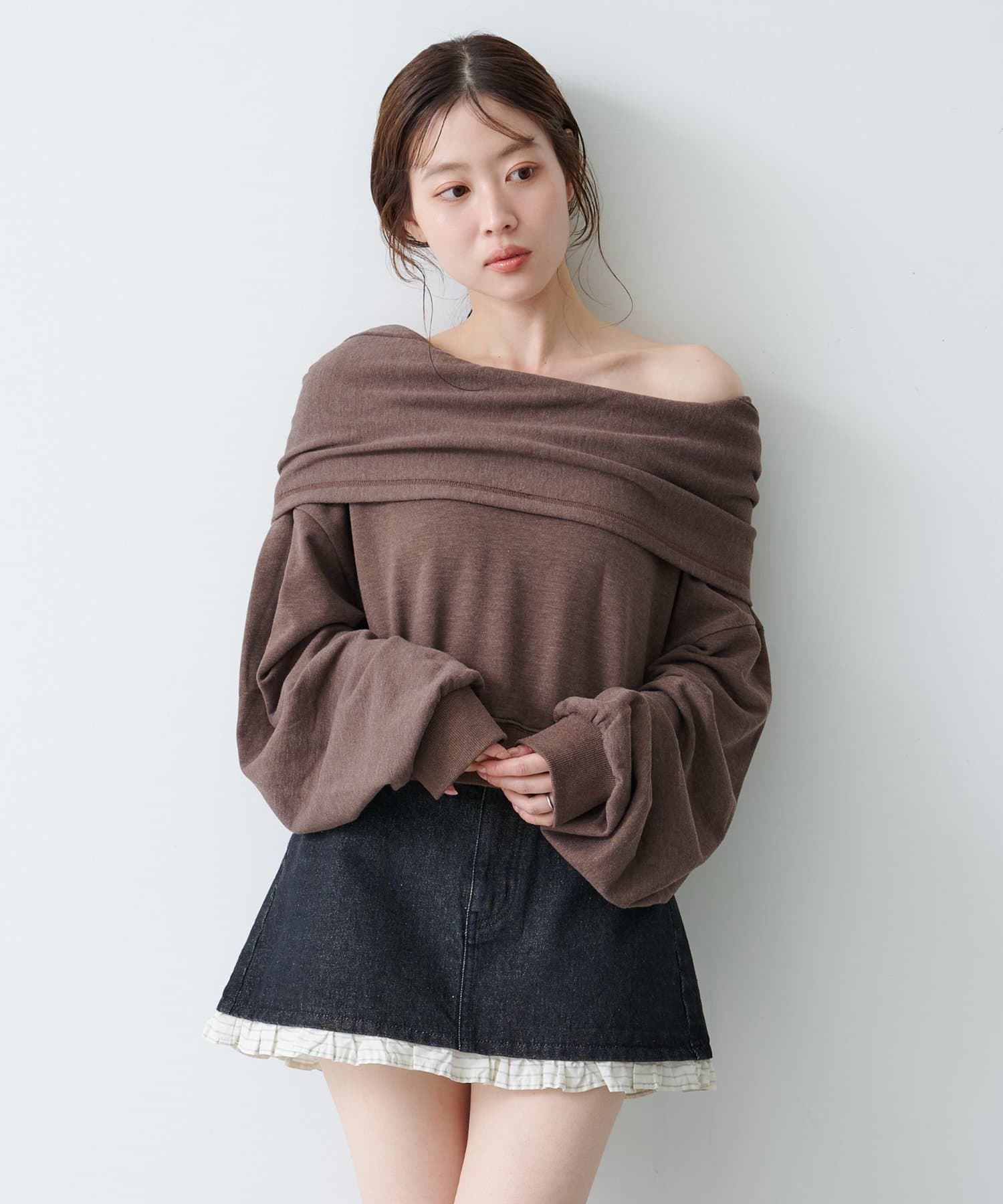 OUTLET(アウトレット) 【Kastane】オフショルスウェット