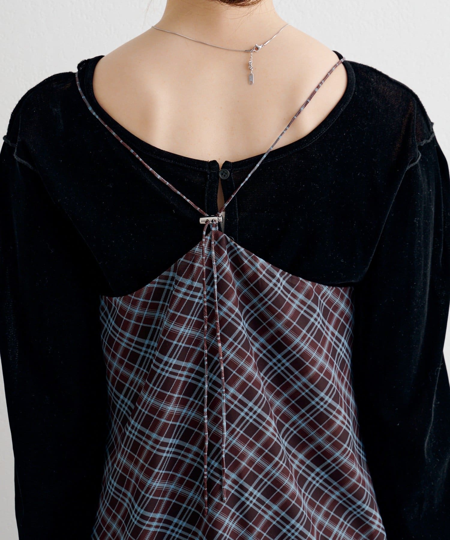 OUTLET(アウトレット) 【Kastane】シアーチェックワンピース