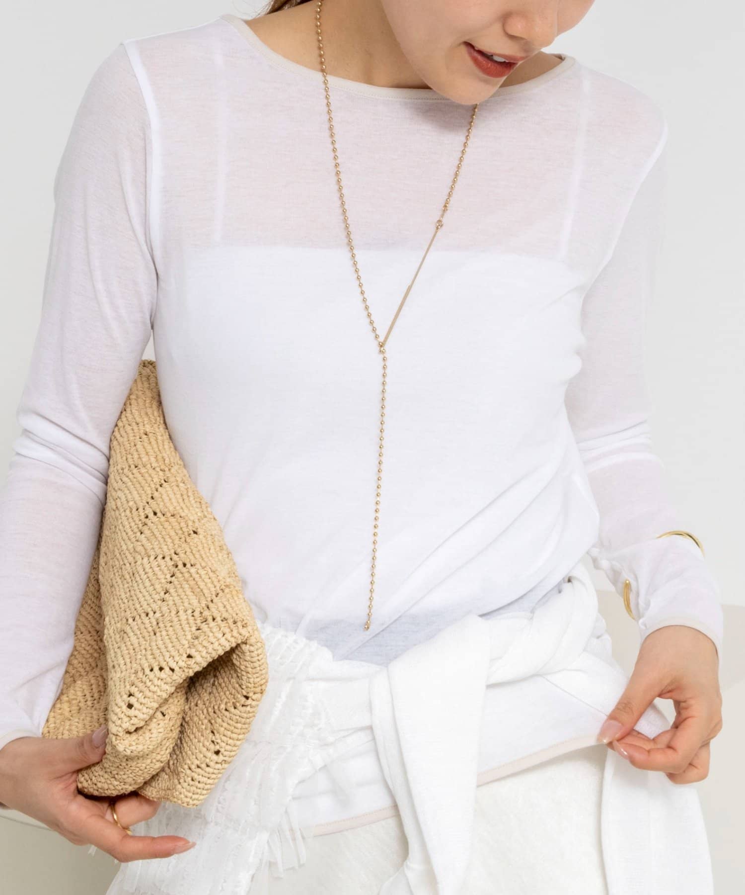 NOLLEY'S(ノーリーズ) シアー配色ロンＴ