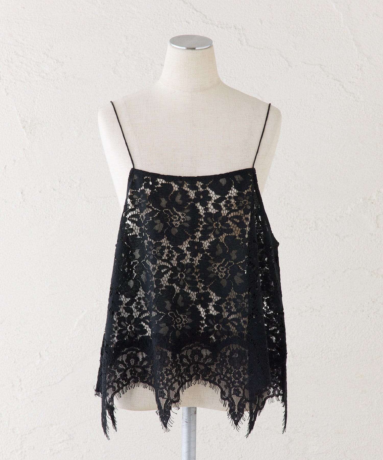 PUAL CE CIN(ピュアルセシン) フラワーモチーフレースキャミ