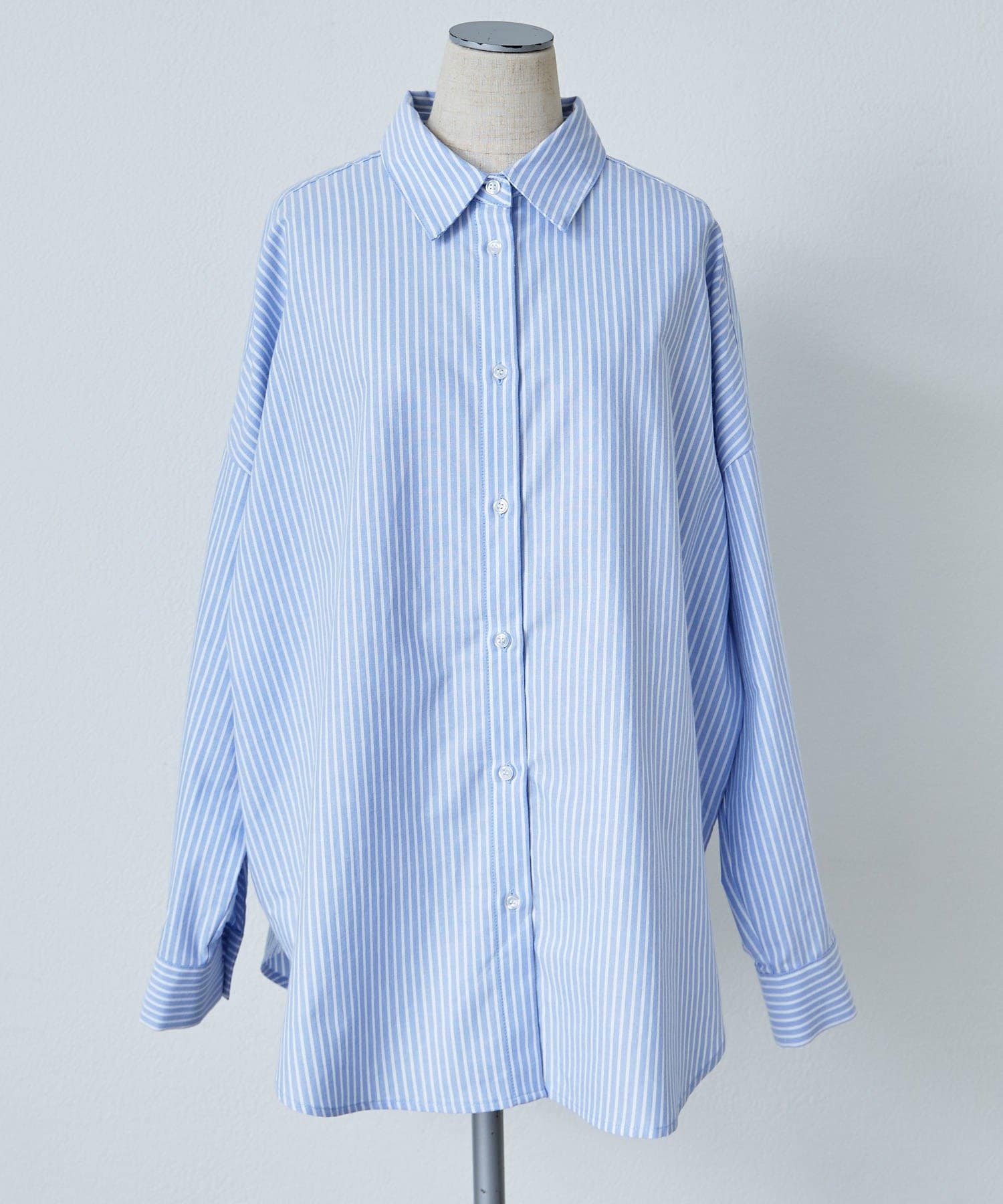 PUAL CE CIN(ピュアルセシン) ストライプオックスシャツ