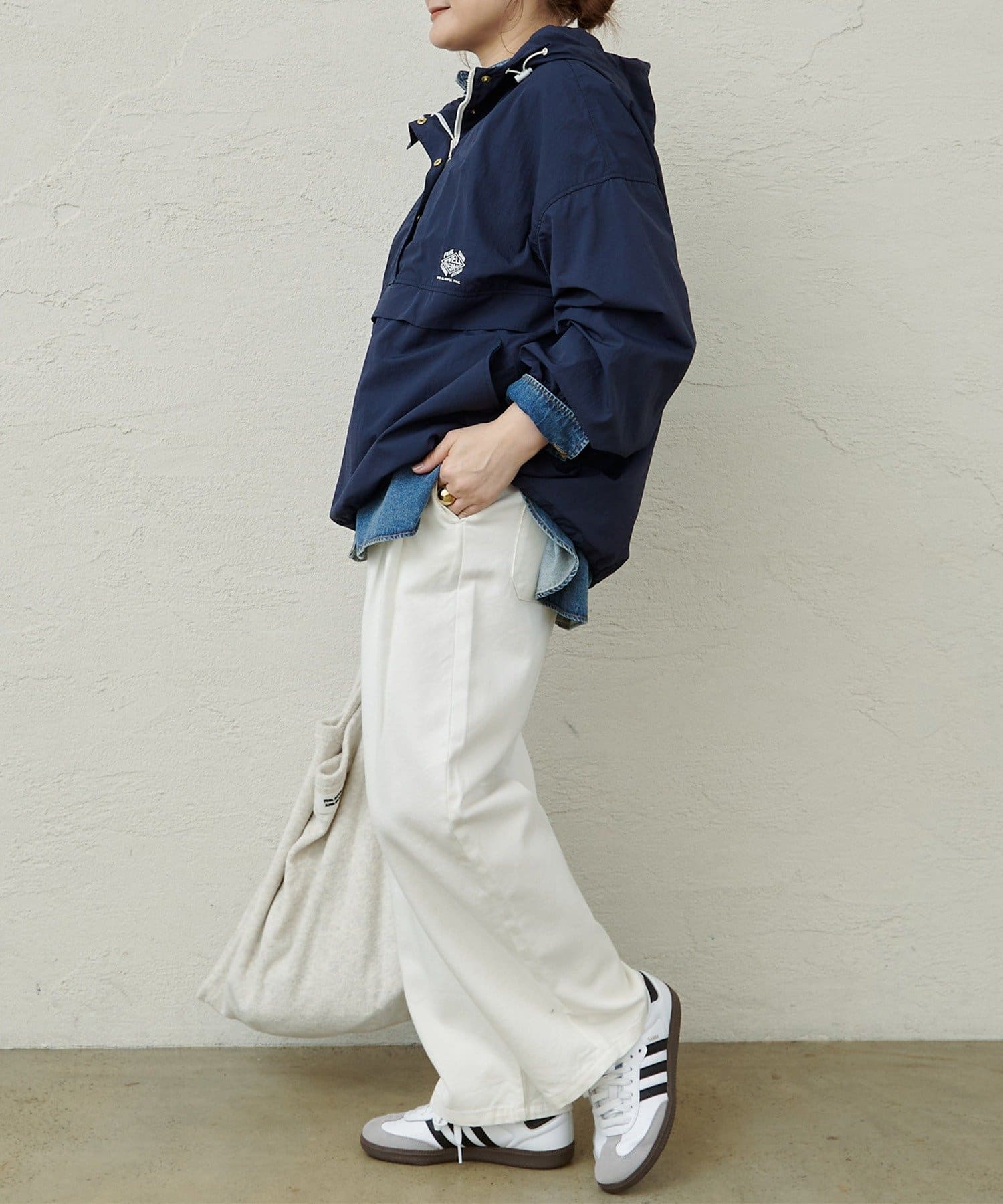 PUAL CE CIN(ピュアルセシン) 【F&B】撥水リサイクルナイロンアノラックパーカー