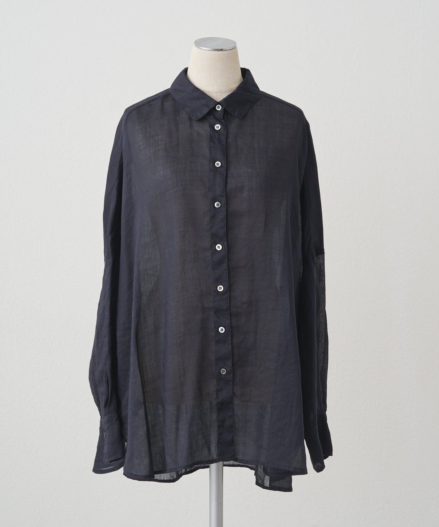 PUAL CE CIN(ピュアルセシン) 【新色登場/リバイバル】ラミーオーバーシャツブラウス