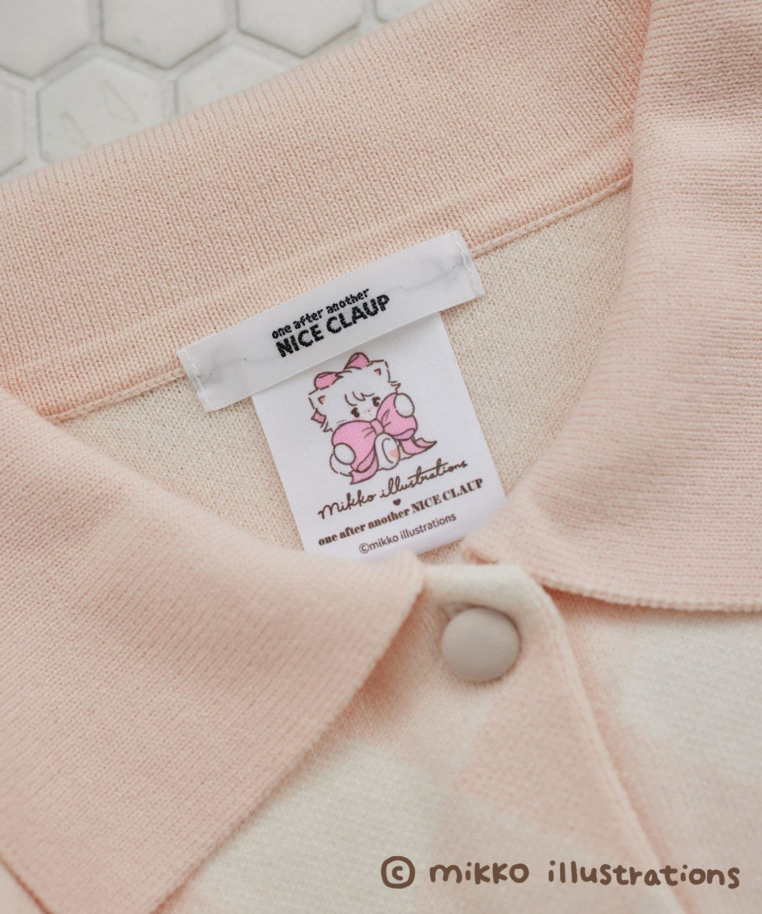 NICE CLAUP / OLIVE des OLIVE OUTLET(ナイスクラップ  / オリーブ デ オリーブ アウトレット) 【one after another】【mikko コラボ】刺繍入りポロ衿セットアップ