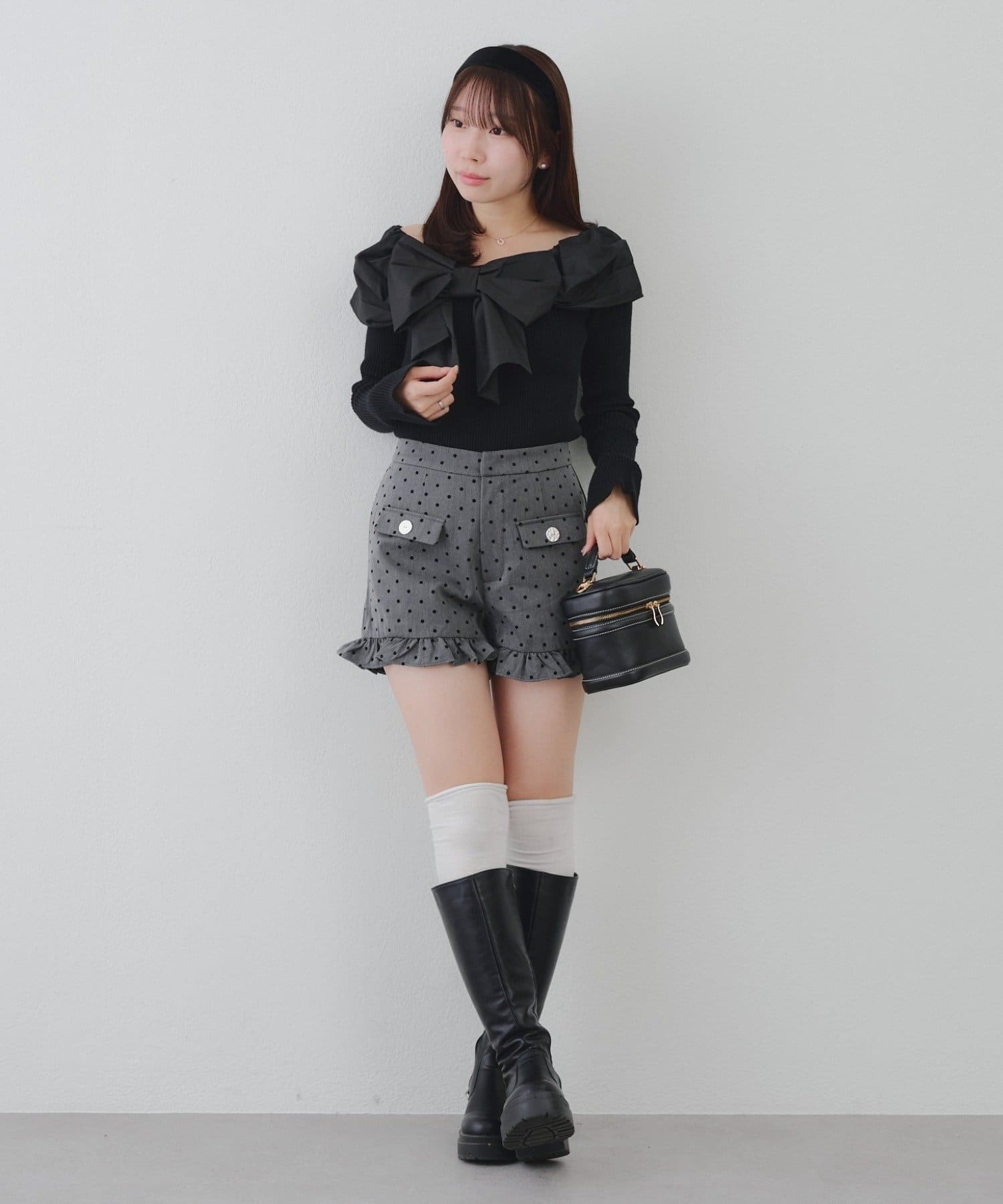 NICE CLAUP / OLIVE des OLIVE OUTLET(ナイスクラップ  / オリーブ デ オリーブ アウトレット) 細見えまちがいなし！裾フリルショートパンツ