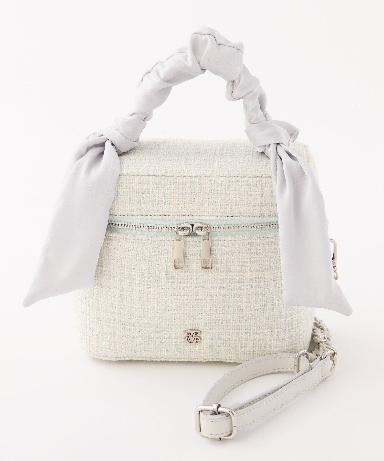 one after another NICE CLAUP(ワンアフターアナザー ナイスクラップ) ギャザーハンドルツイードバニティバッグ