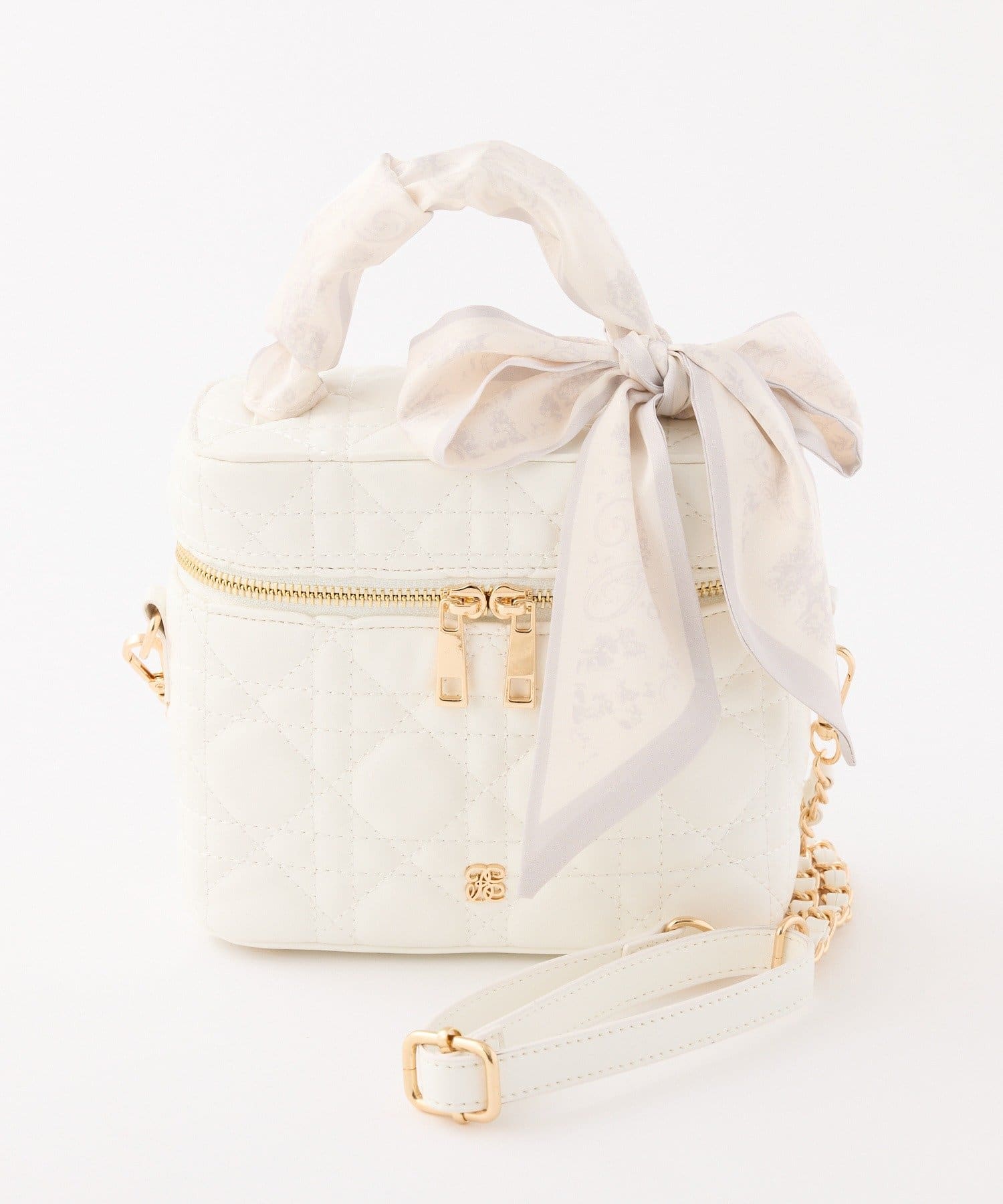 one after another NICE CLAUP(ワンアフターアナザー ナイスクラップ) ギャザーリボンハンドルバニティバッグ