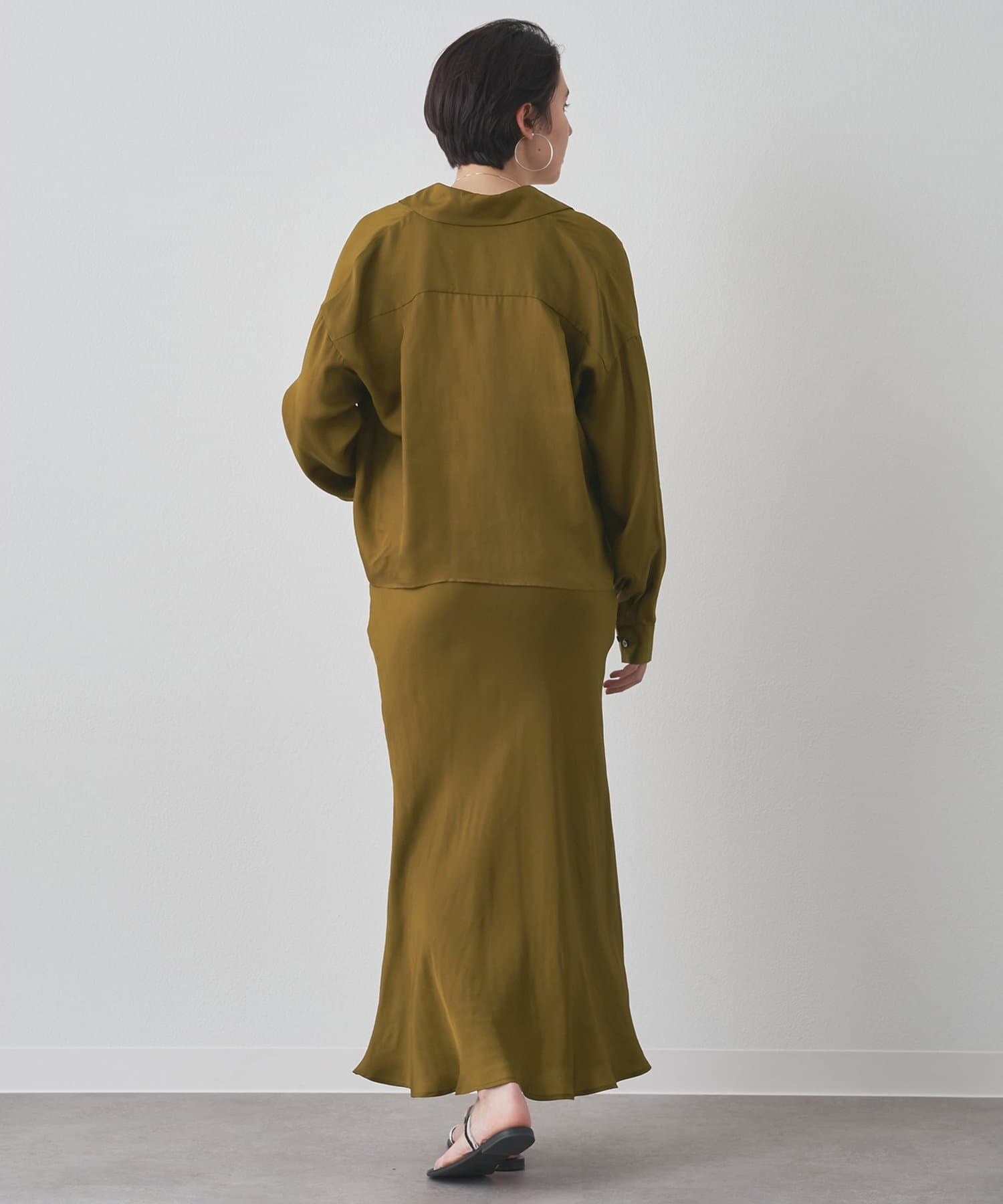 Whim Gazette(ウィム ガゼット) 【Drawing Numbers】キュプラロングスリーブシャツ