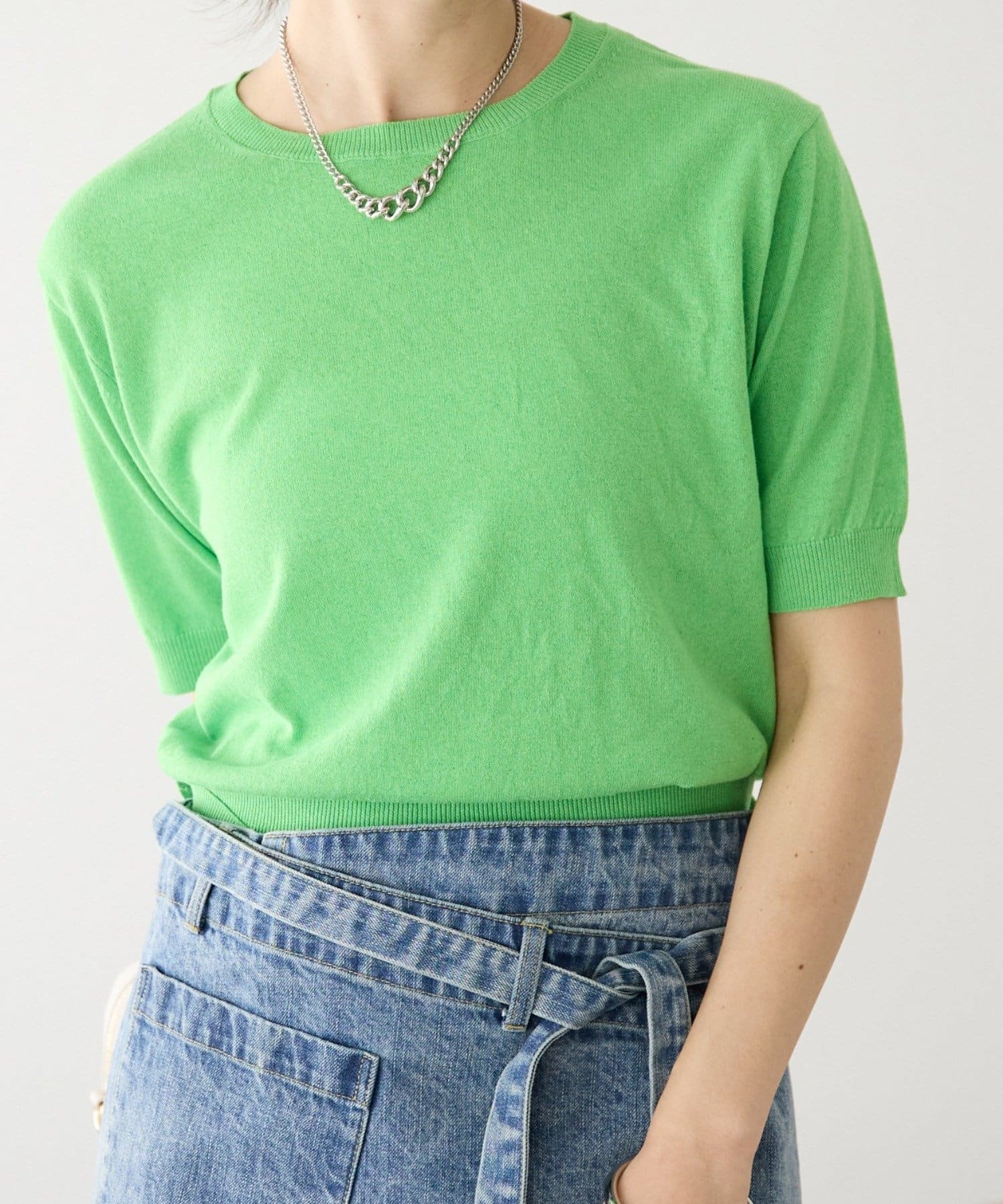 RIVE DROITE(リヴドロワ) 予約【A・MONN(アモン)】HALF SLEEVE KNIT