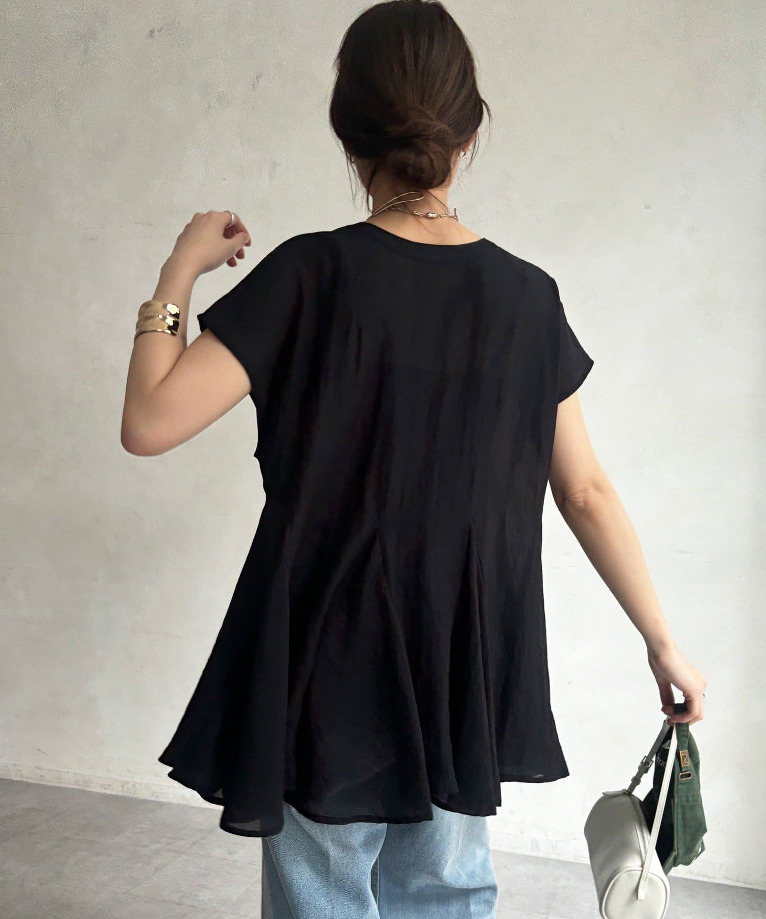 DOUDOU(ドゥドゥ) 【WEB限定】フレンチフレアブラウス