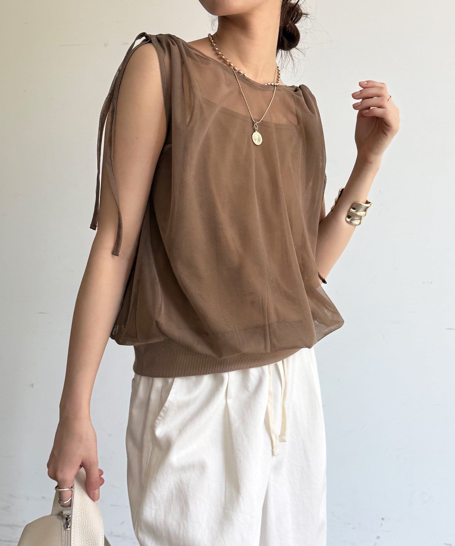 DOUDOU(ドゥドゥ) 【WEB限定】前後2WAYチュールカシュクールプルオーバー