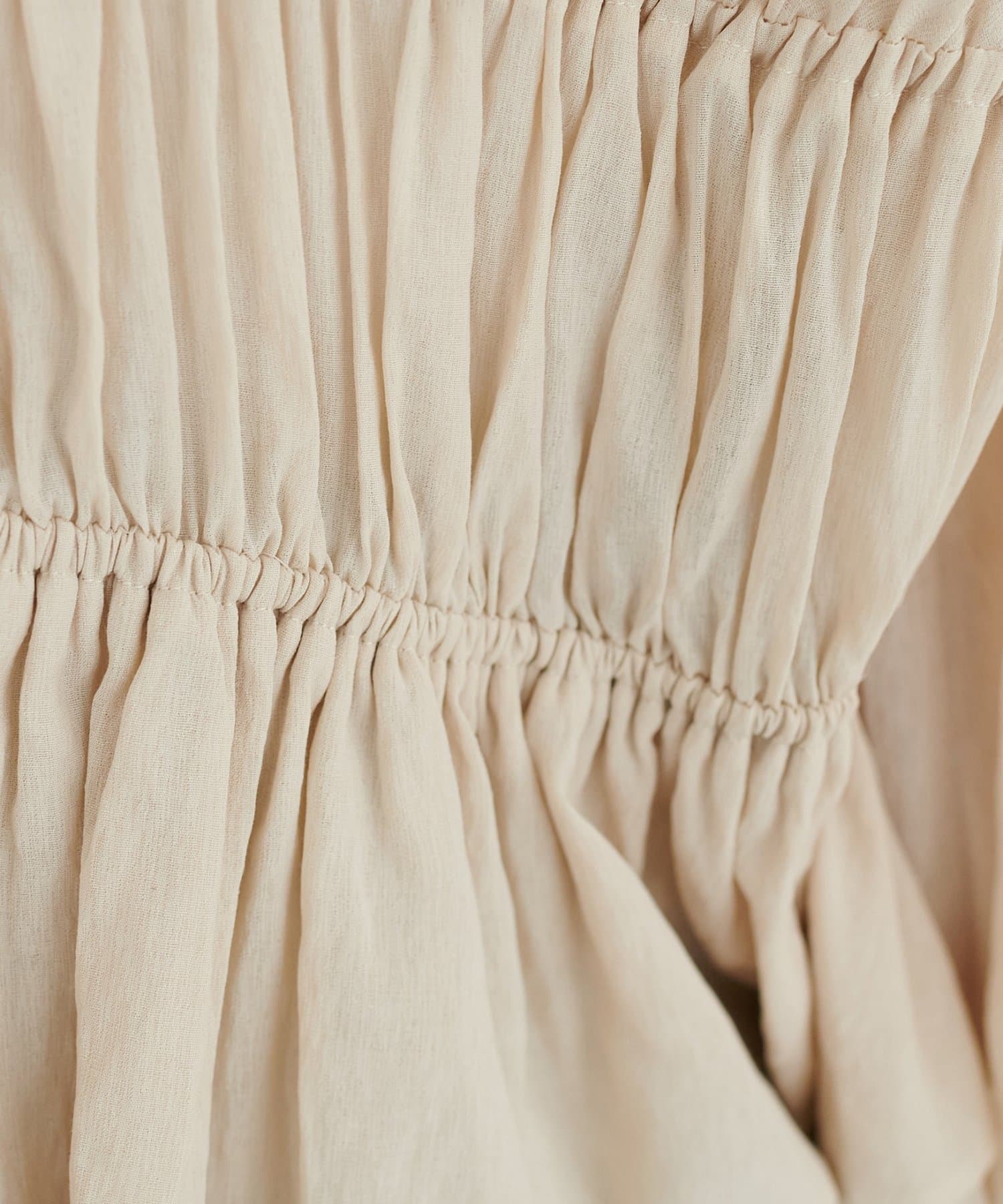 DISCOAT(ディスコート) ボイルギャザー前開きブラウス