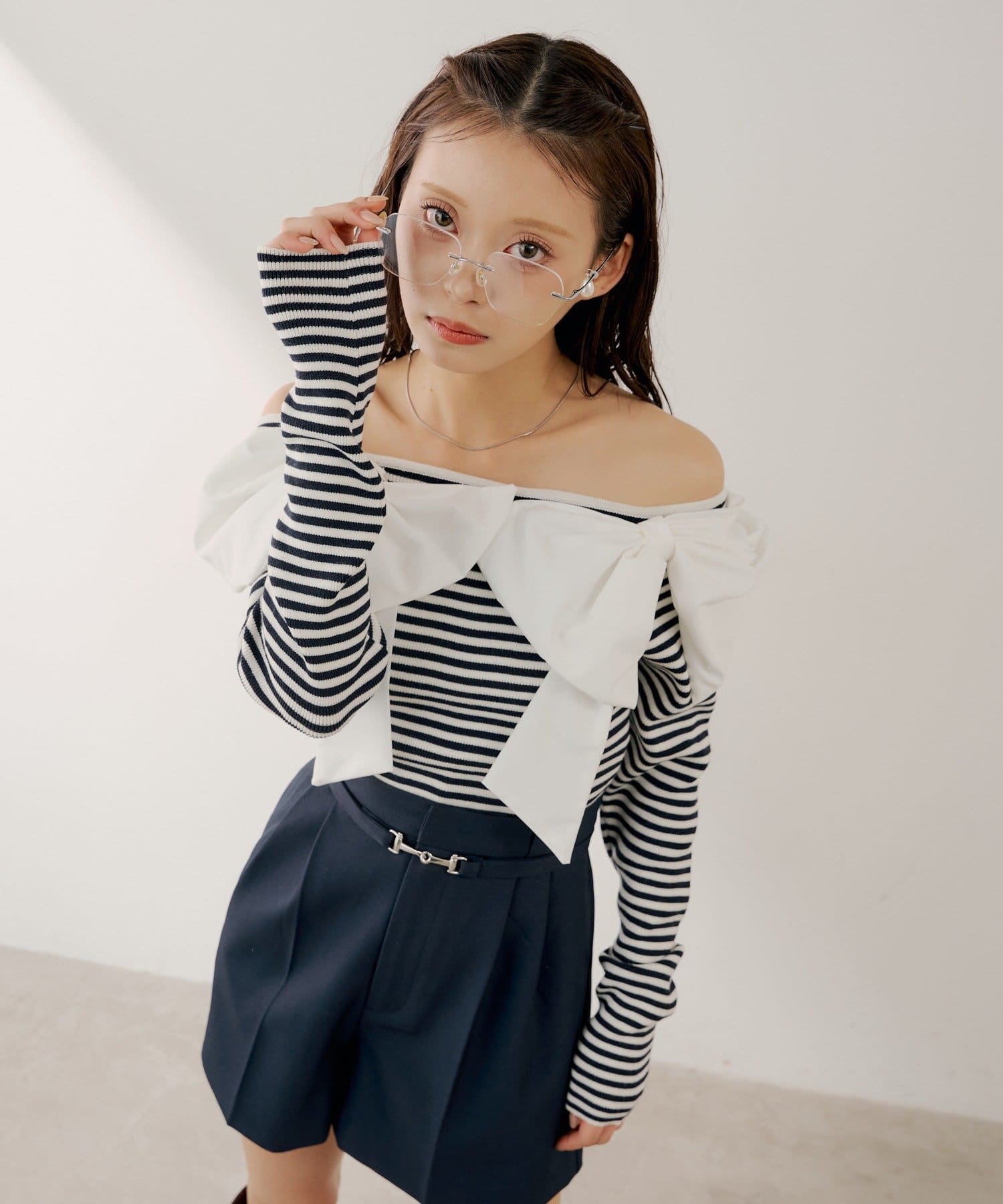 Chico(チコ) お気に入り総選挙【SALON by Chico】ダブルリボンドッキングニット