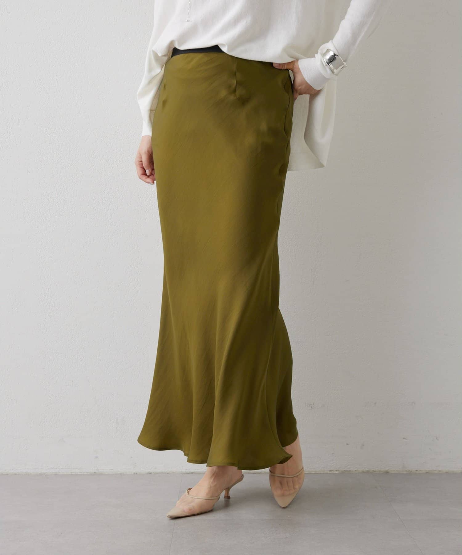 Whim Gazette(ウィム ガゼット) 【Drawing Numbers】キュプラバイアスマーメイドスカート