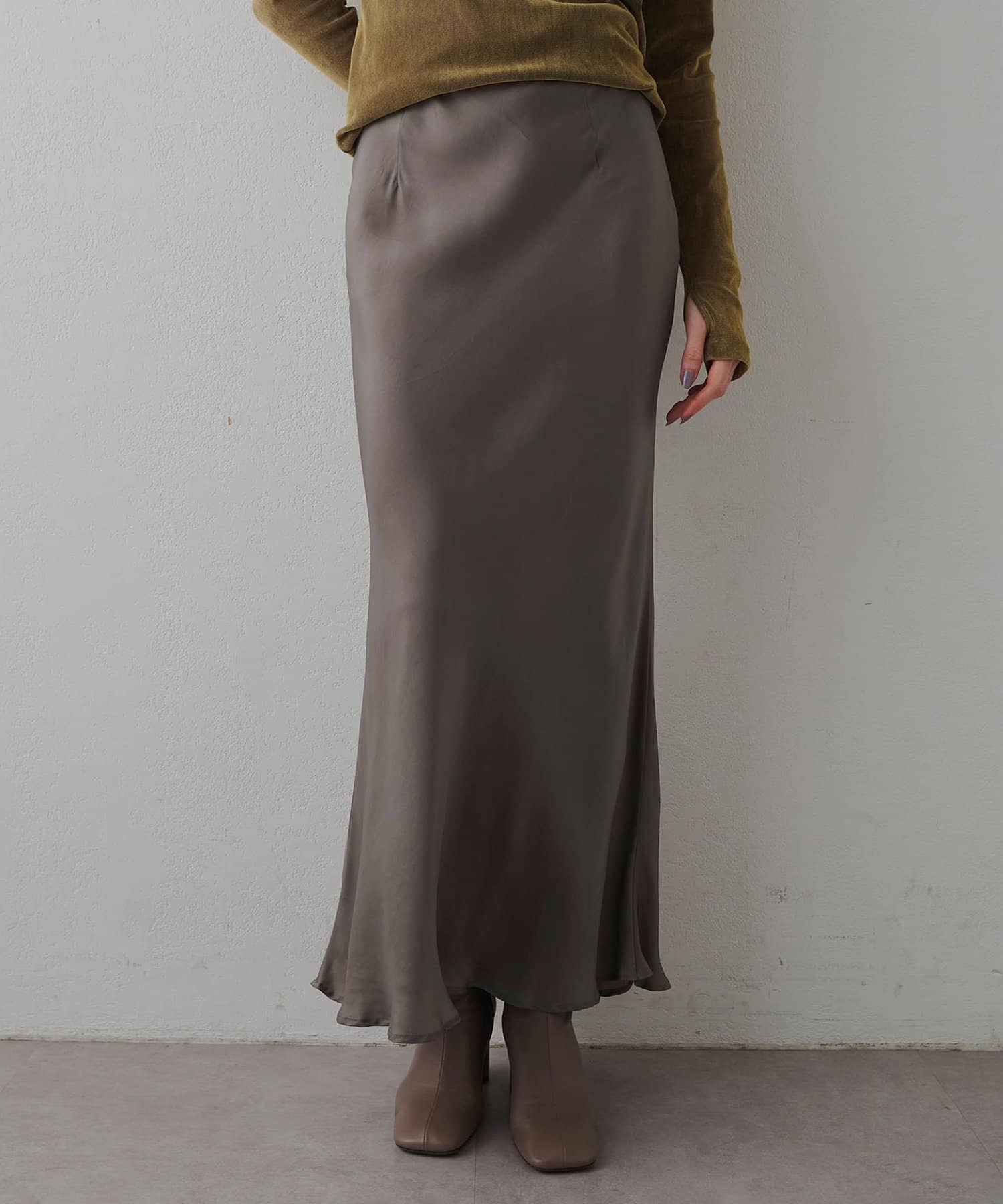 Whim Gazette(ウィム ガゼット) 【Drawing Numbers】キュプラバイアスマーメイドスカート