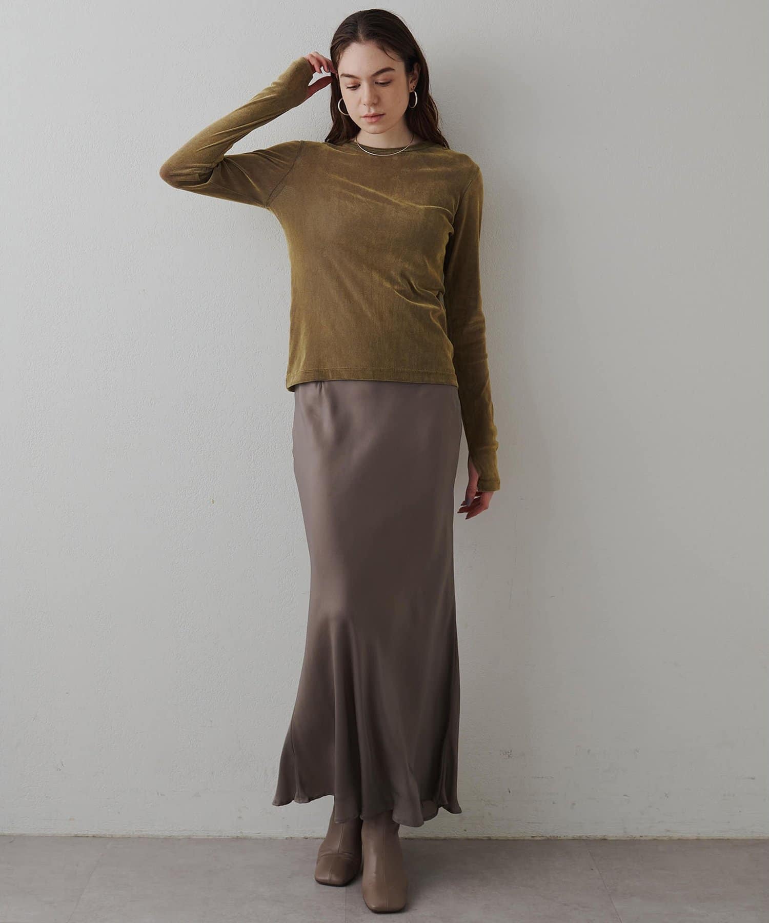 Whim Gazette(ウィム ガゼット) 【Drawing Numbers】キュプラバイアスマーメイドスカート