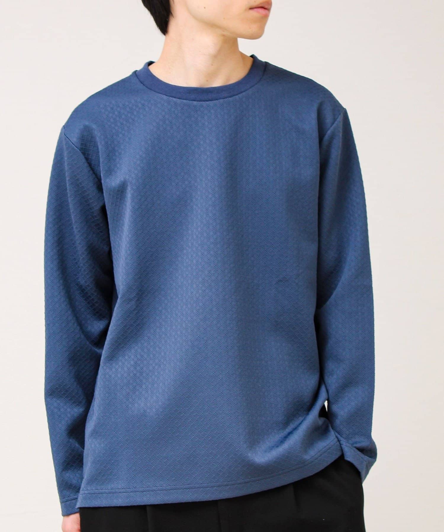 FREDY & GLOSTER(フレディ アンド グロスター) 【素材で魅せる】フクレリンクスジャガードロンT