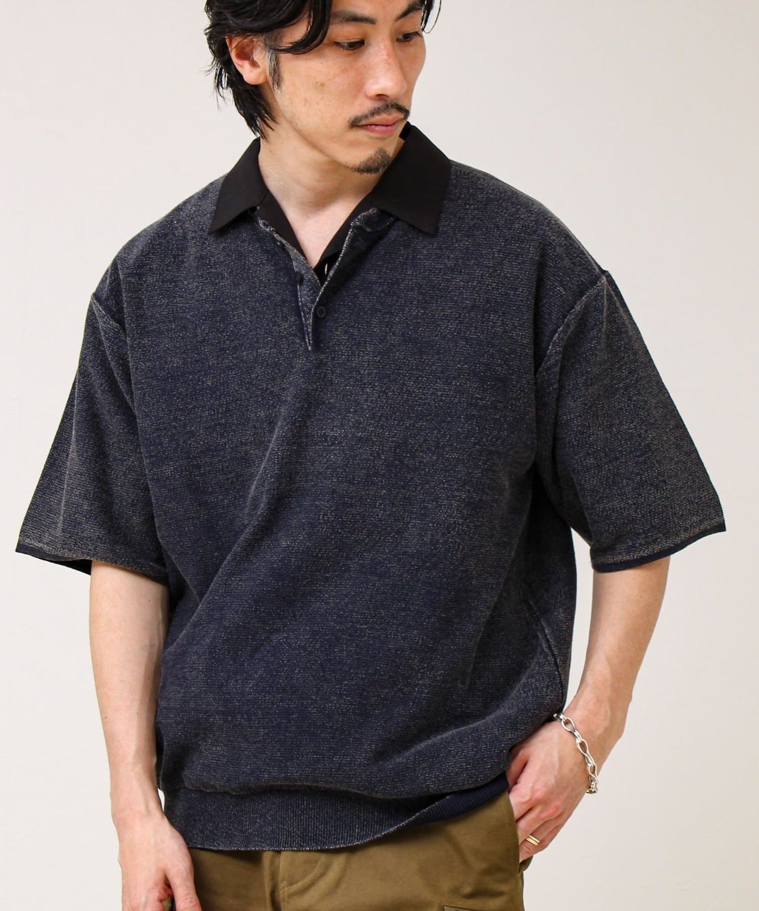 FREDY & GLOSTER(フレディ アンド グロスター) 【大人の抜け感】スノーウォッシュ ヘンリーネックプルオーバー