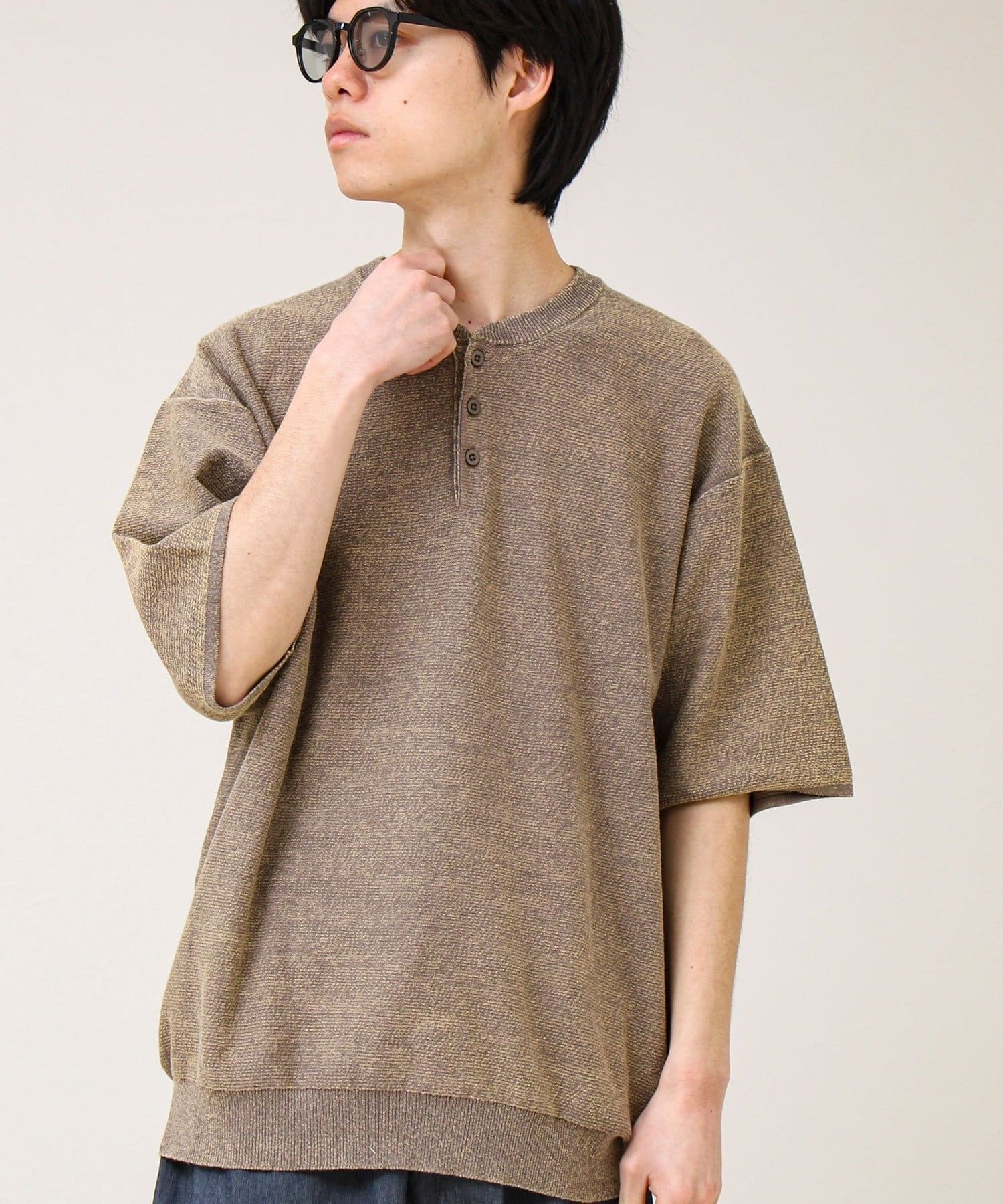 FREDY & GLOSTER(フレディ アンド グロスター) 【大人の抜け感】スノーウォッシュ ヘンリーネックプルオーバー