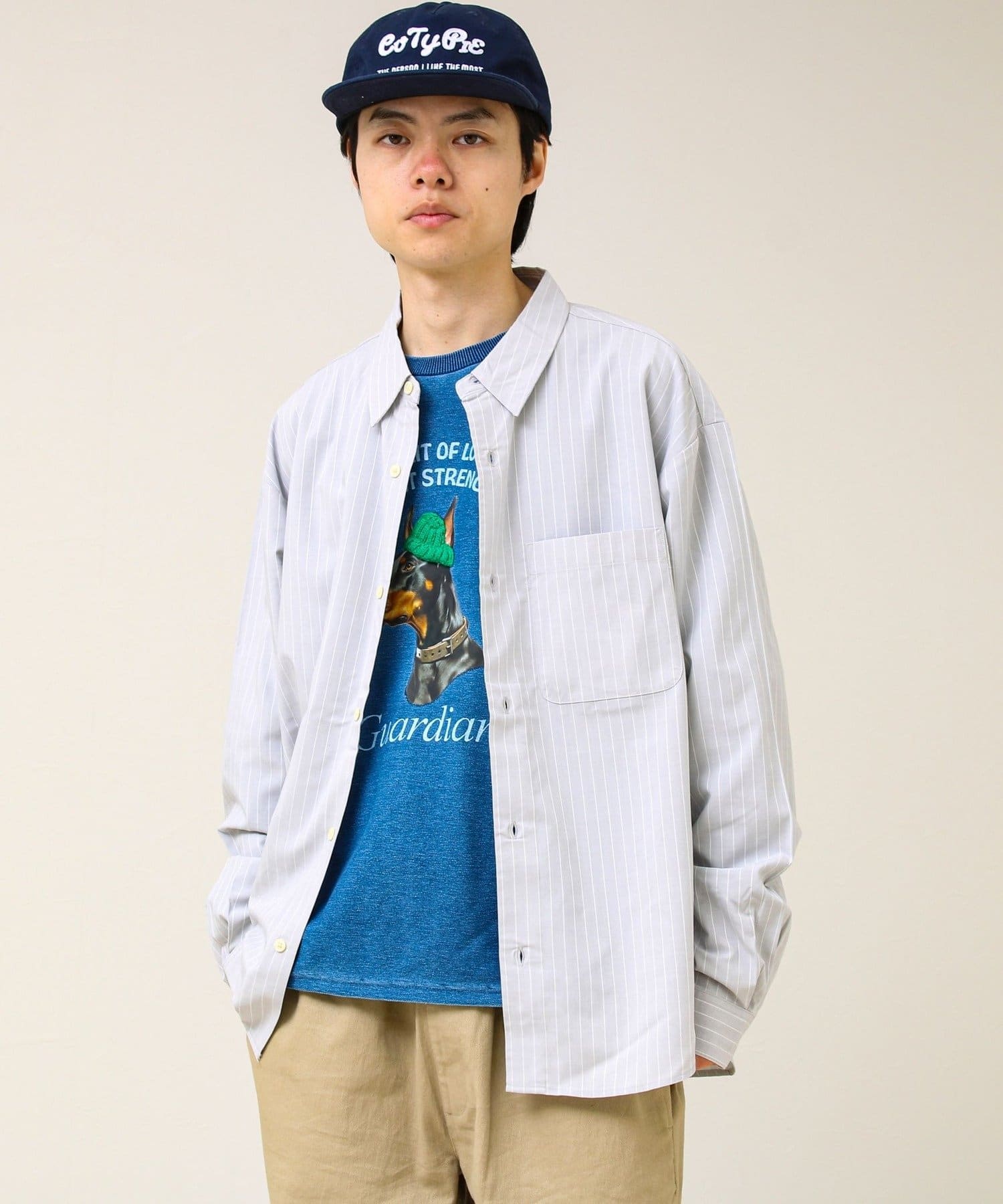 FREDY & GLOSTER(フレディ アンド グロスター) 【ストライプ/無地】レーヨン混 レギュラーカラーシャツ