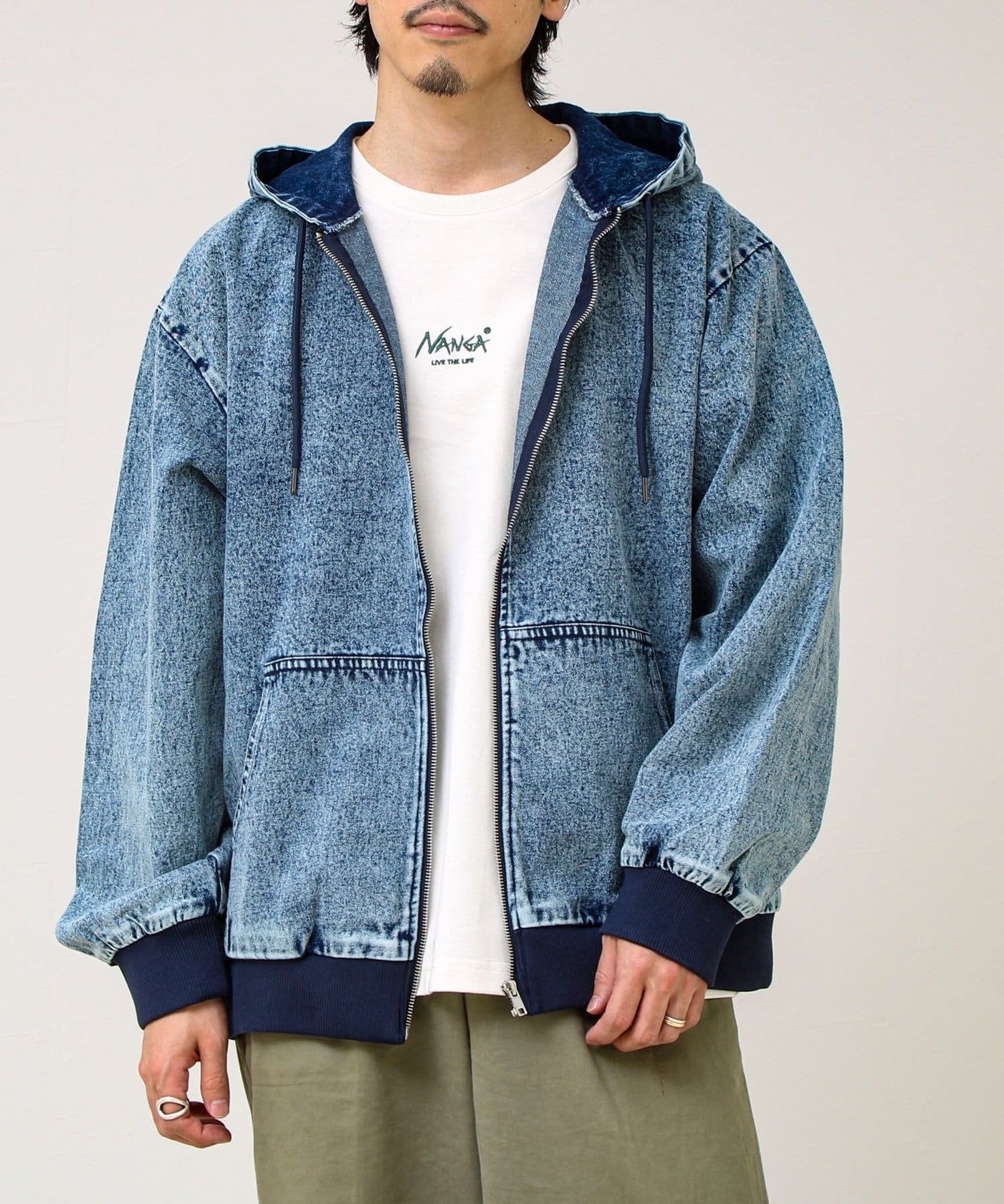 FREDY & GLOSTER(フレディ アンド グロスター) 【タフに着回す】キャンバス/デニム ジップパーカー