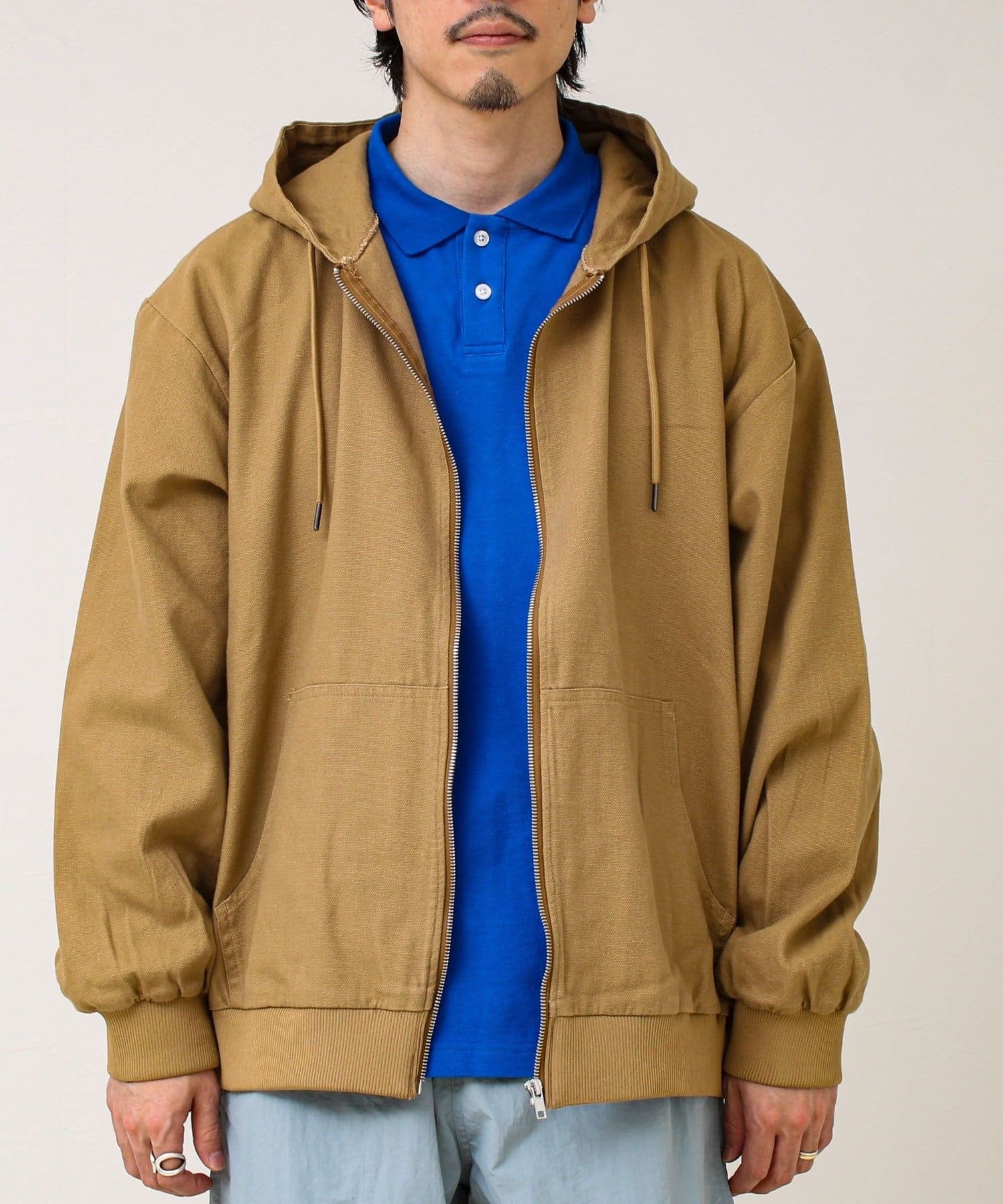 FREDY & GLOSTER(フレディ アンド グロスター) 【タフに着回す】キャンバス/デニム ジップパーカー