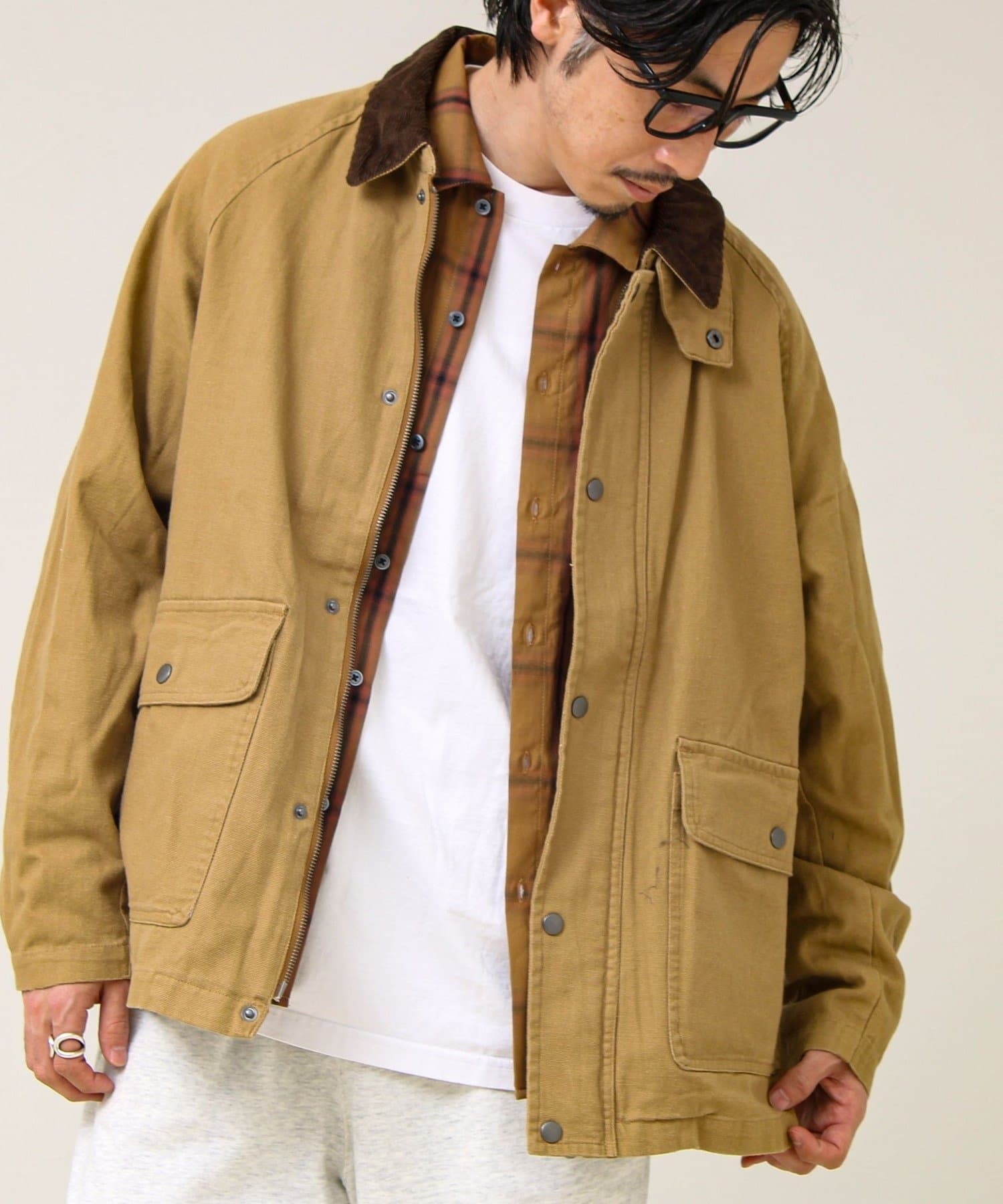 FREDY & GLOSTER(フレディ アンド グロスター) 【ダック地/デニム】衿コール カバーオール