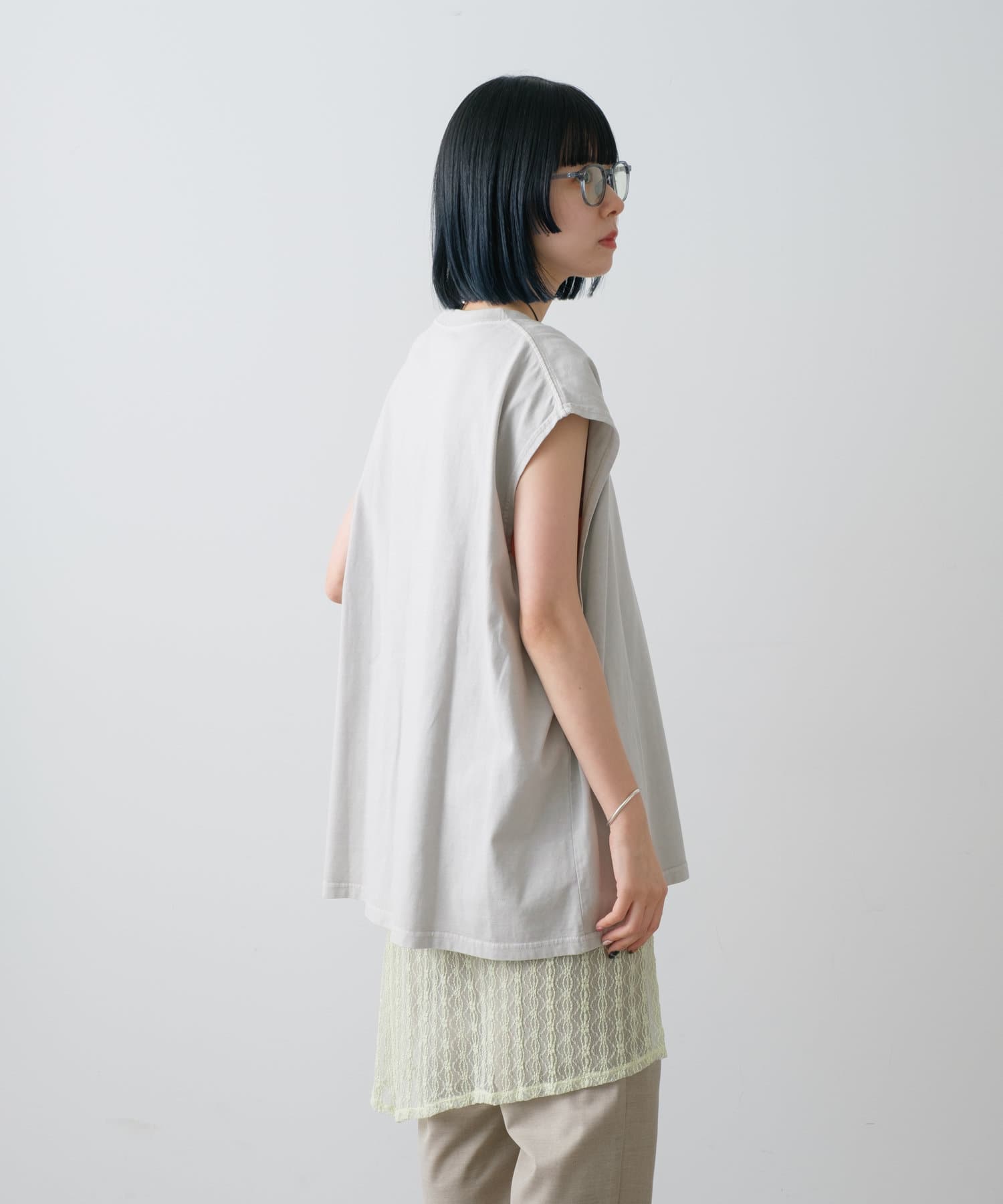 OUTLET(アウトレット) 【Kastane】ピグメントダイノースリーブTシャツ