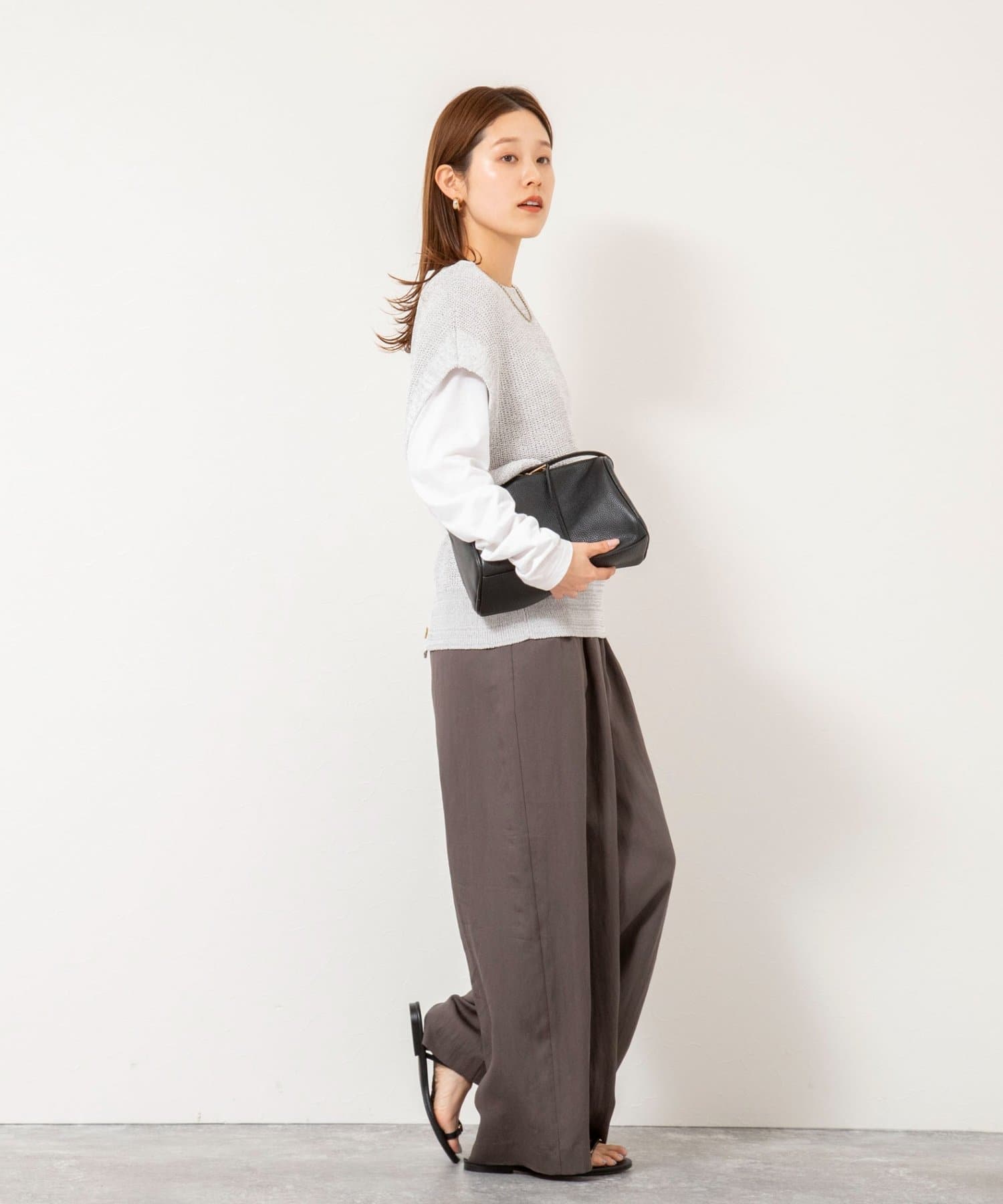 NOLLEY'S(ノーリーズ) 【WEB＆一部店舗限定サイズアイテム】ウォッシャブルセルロースワイドパンツ