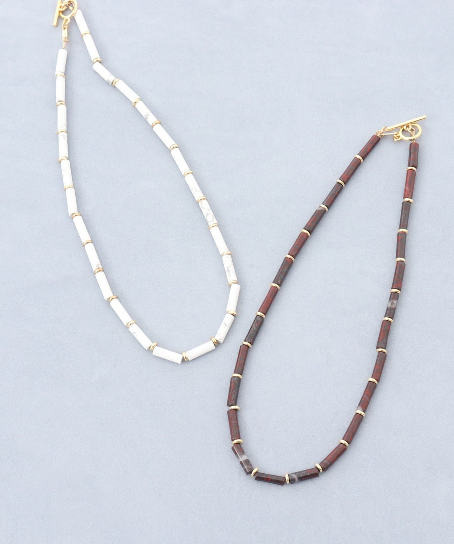 NOLLEY'S(ノーリーズ) 【grâce grace/グラスグラス】チューブ天然石ネックレス