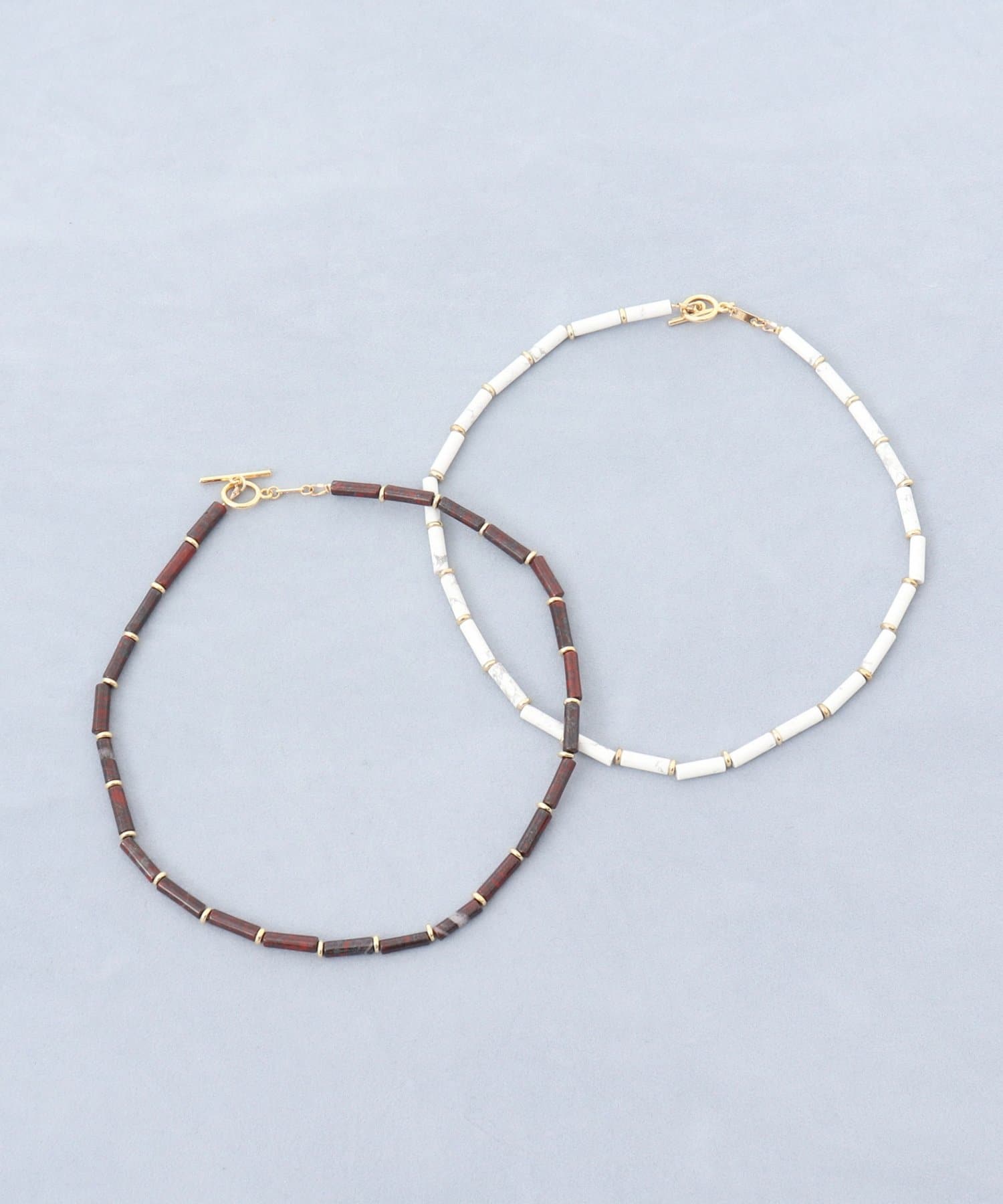 NOLLEY'S(ノーリーズ) 【grâce grace/グラスグラス】チューブ天然石ネックレス