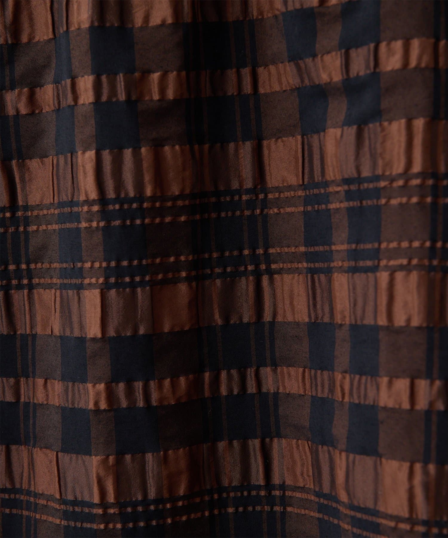 Whim Gazette(ウィム ガゼット) 【Drawing Numbers】チェックジャガードシャーリングスカート